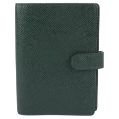 Louis Vuitton Green Taiga Leather Small Ring Agenda PM 106lv727