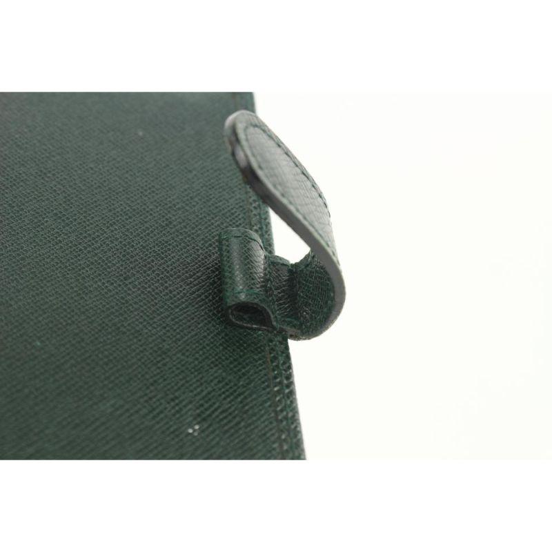 Louis Vuitton  Green Taiga Leather Small Ring Agenda PM 10lvs111 3