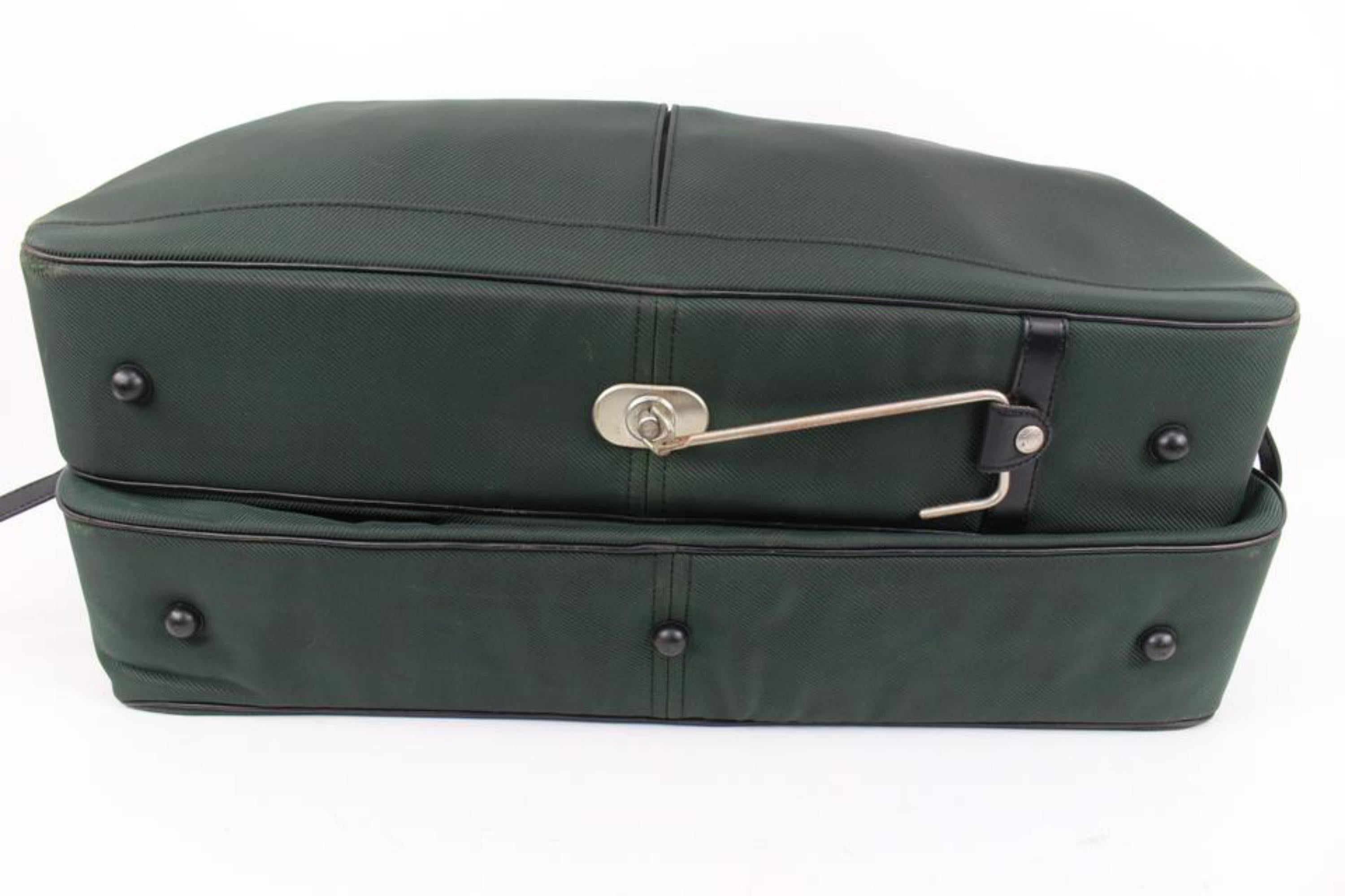 Louis Vuitton Green Taiga Leather x Nylon Santore Ardoise Garment Travel s329lk1 3