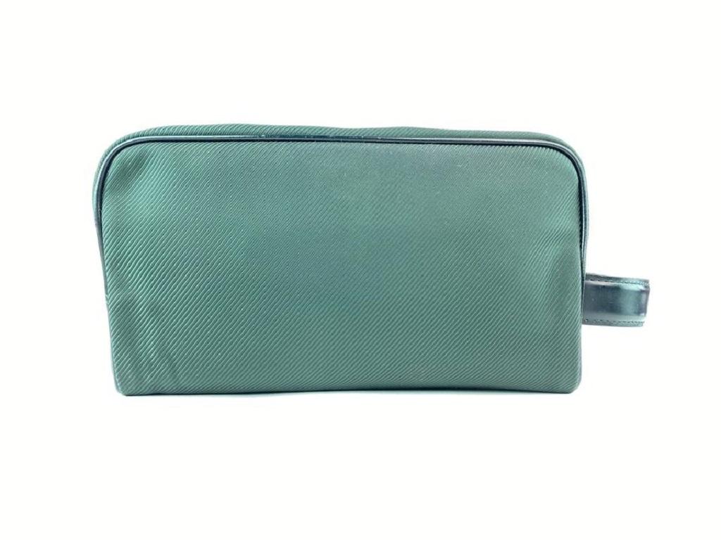 Louis Vuitton Green Taiga Nylon Palana Cosmetic Pouch Toiletry Case 18LV0 For Sale 1