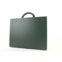 Louis Vuitton Green Taiga President Classeur Attach Hard Trunk Briefcase 1lv62