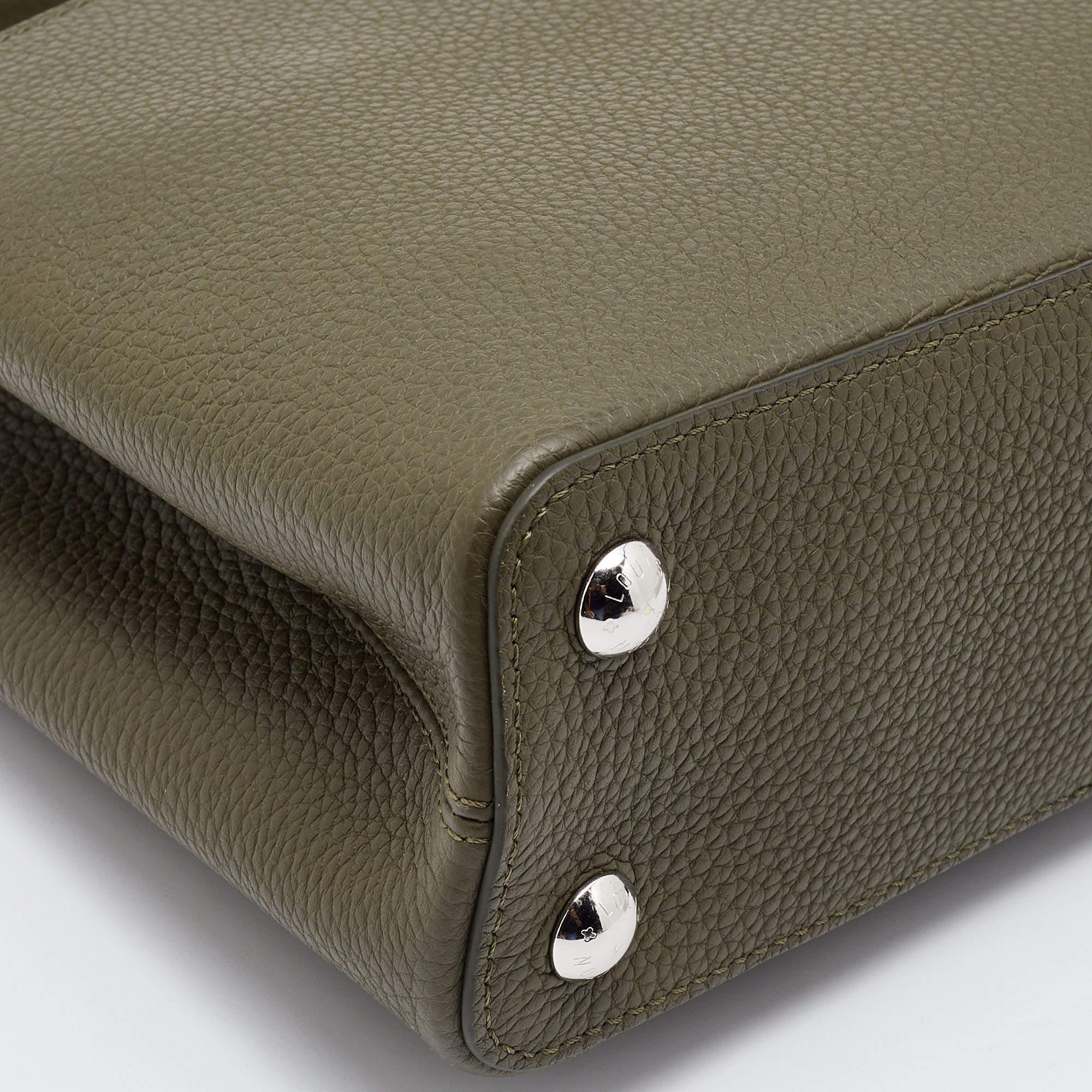 Louis Vuitton Green Taurillon Leather Capucines BB Bag 4