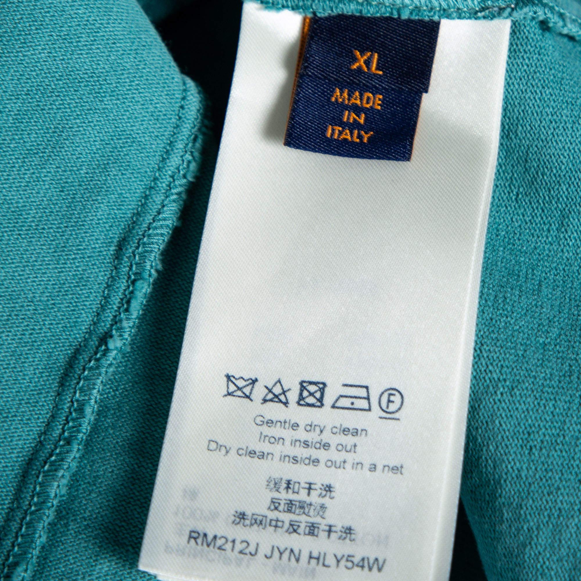 Louis Vuitton Green Terry Knit Oversized T-Shirt XL 1