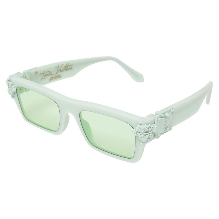 Louis Vuitton Green Tone/ Green Square Montgomery Sunglasses at 1stDibs