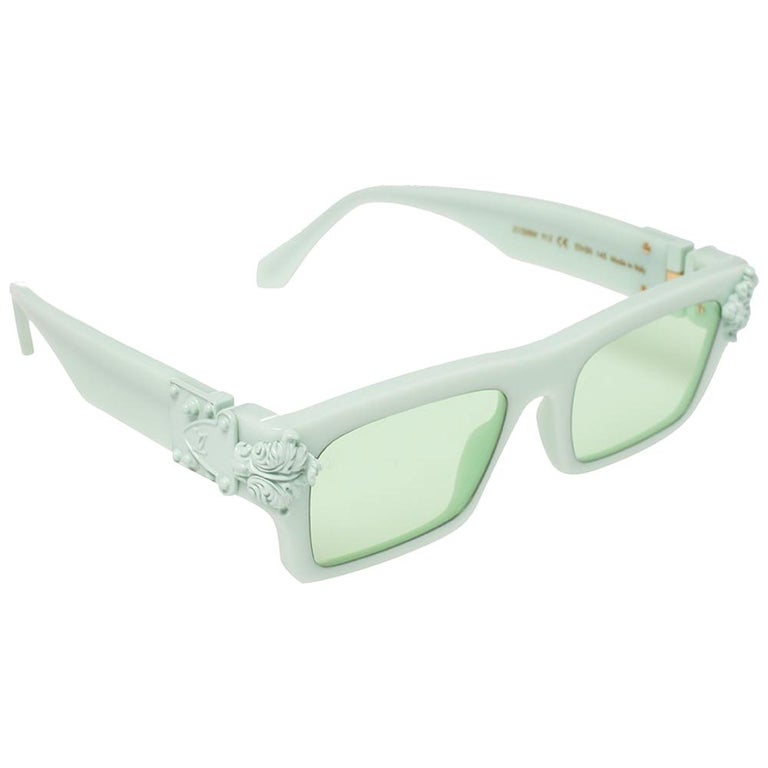 LOUIS VUITTON Sunglasses LV Rise Square Z1826E Silver Green