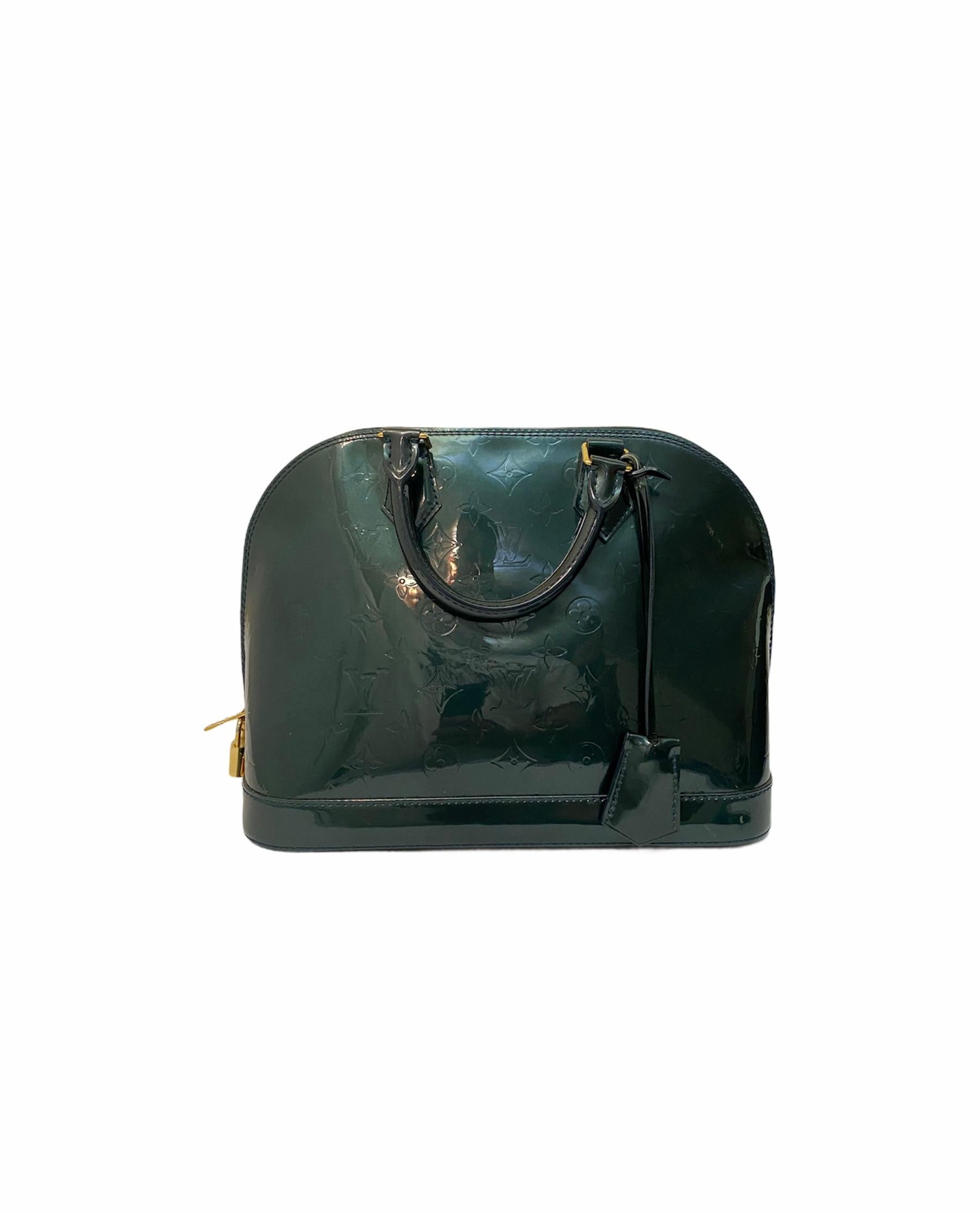 Grüne Vernice Alma MM Tasche von Louis Vuitton (Schwarz)