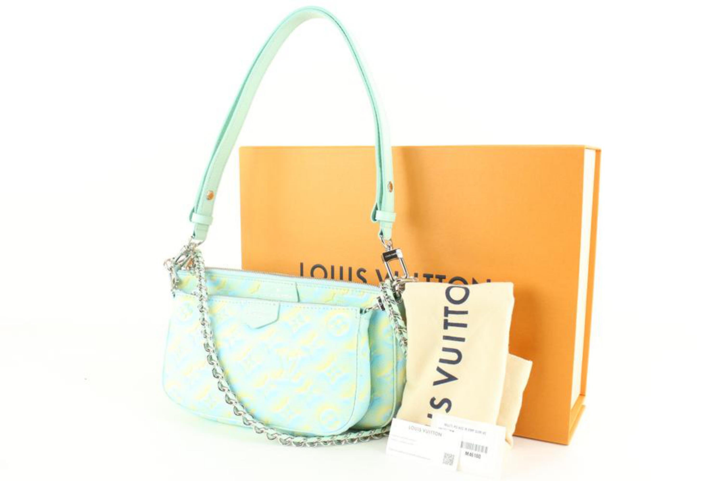 Louis Vuitton Green x Yellow Monogram Empreinte Stardust Multi Pochette 71lv825s 7
