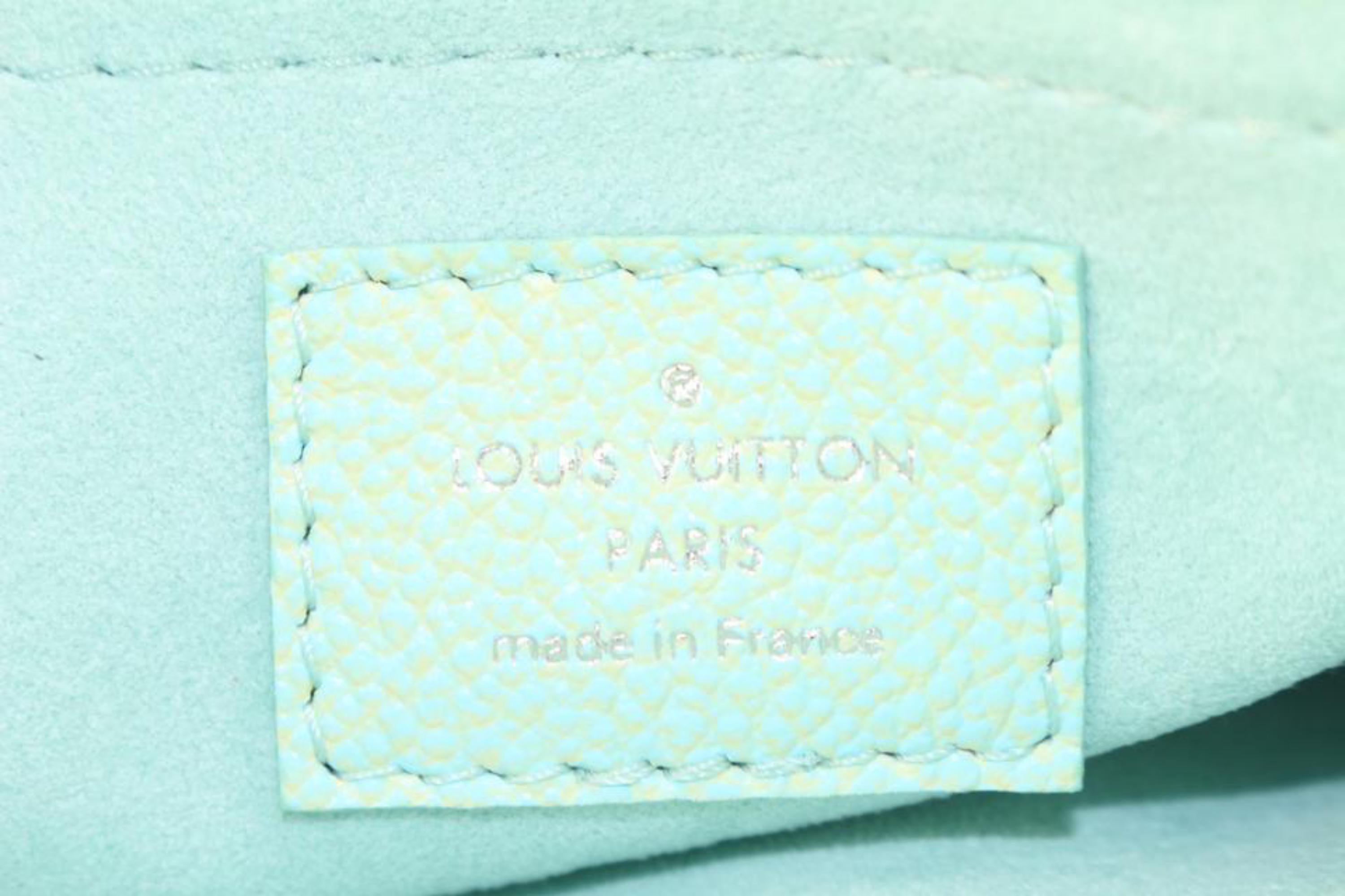 Louis Vuitton Green x Yellow Monogram Empreinte Stardust Multi Pochette 71lv825s For Sale 3