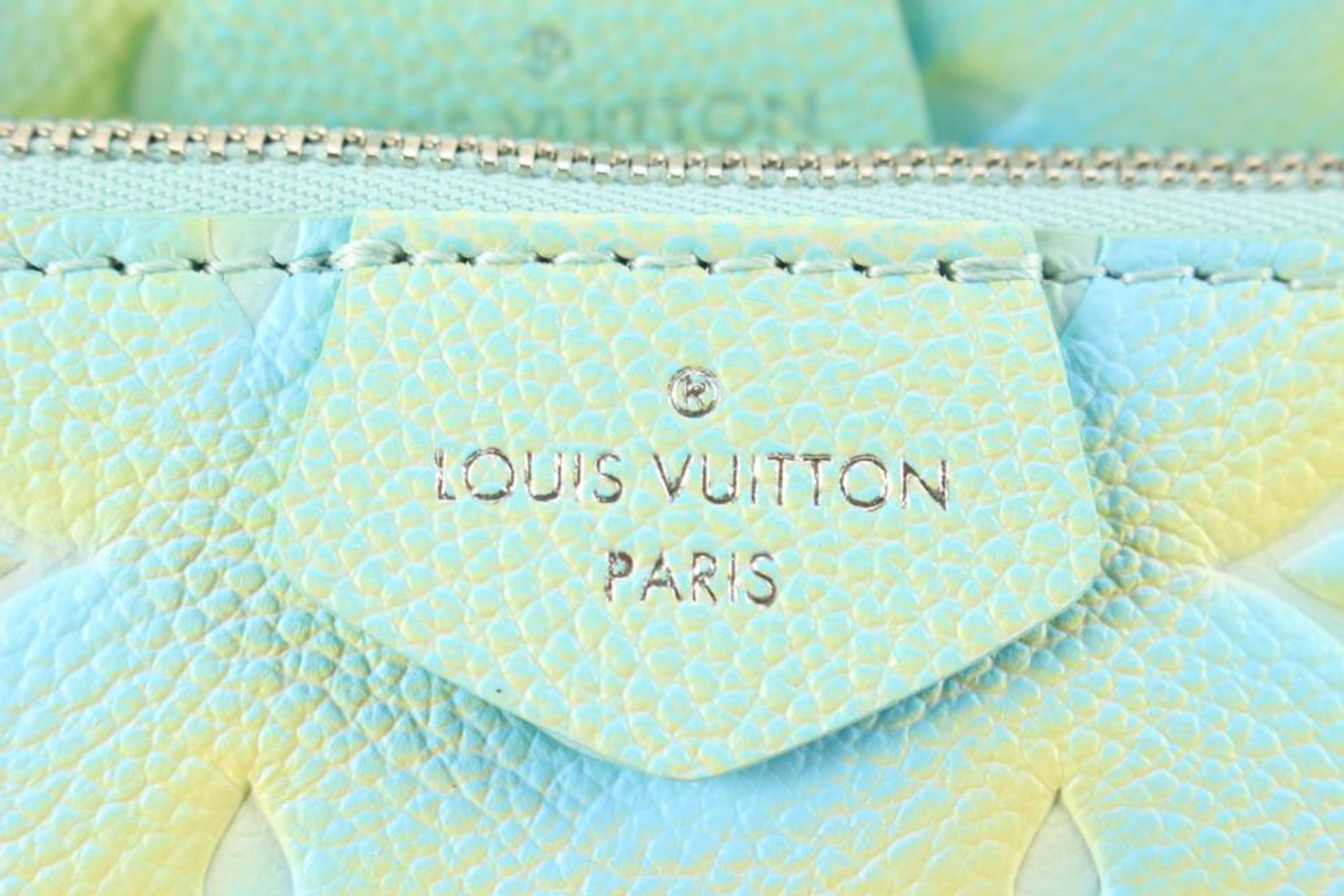 Louis Vuitton Green x Yellow Monogram Empreinte Stardust Multi Pochette 71lv825s For Sale 4