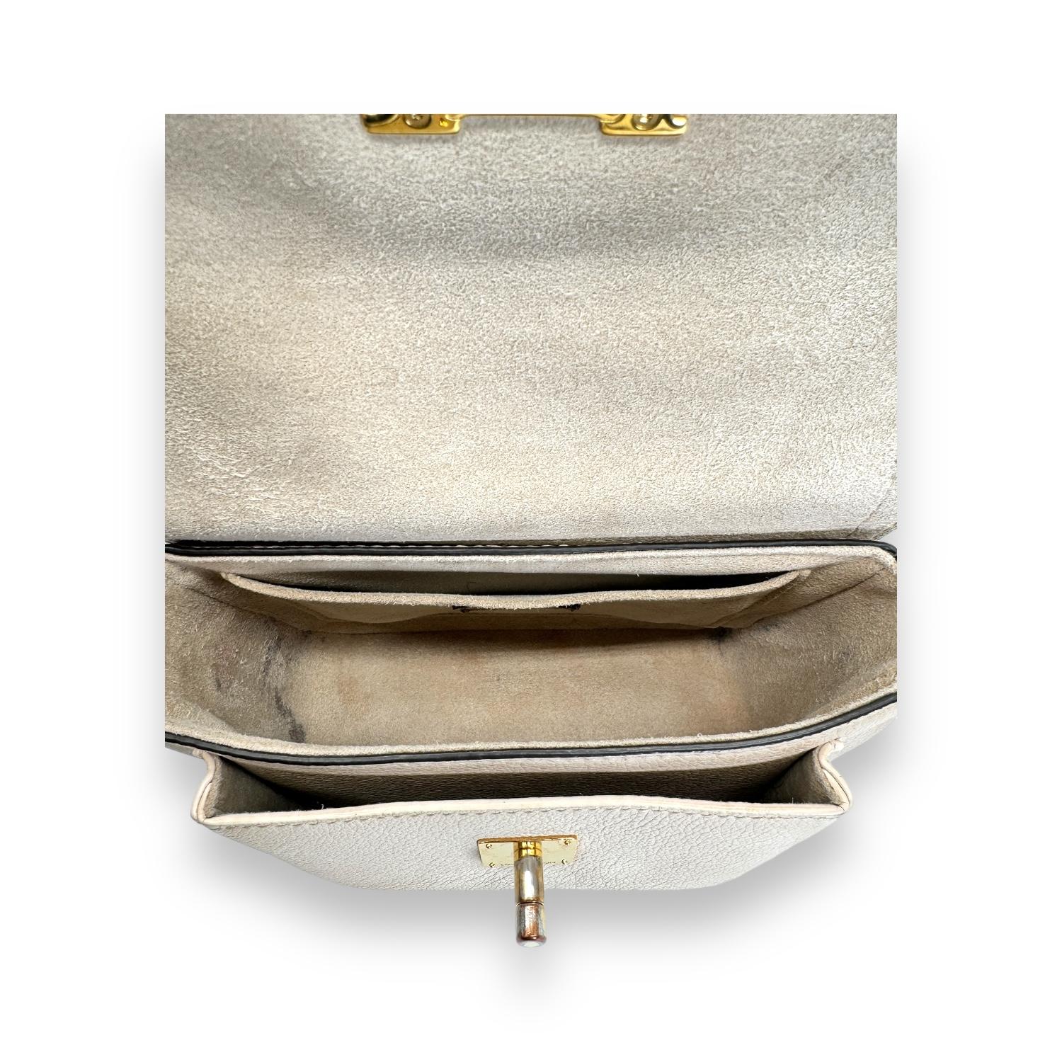 Louis Vuitton Greige Calfskin Lockme Chain Crossbody For Sale 1