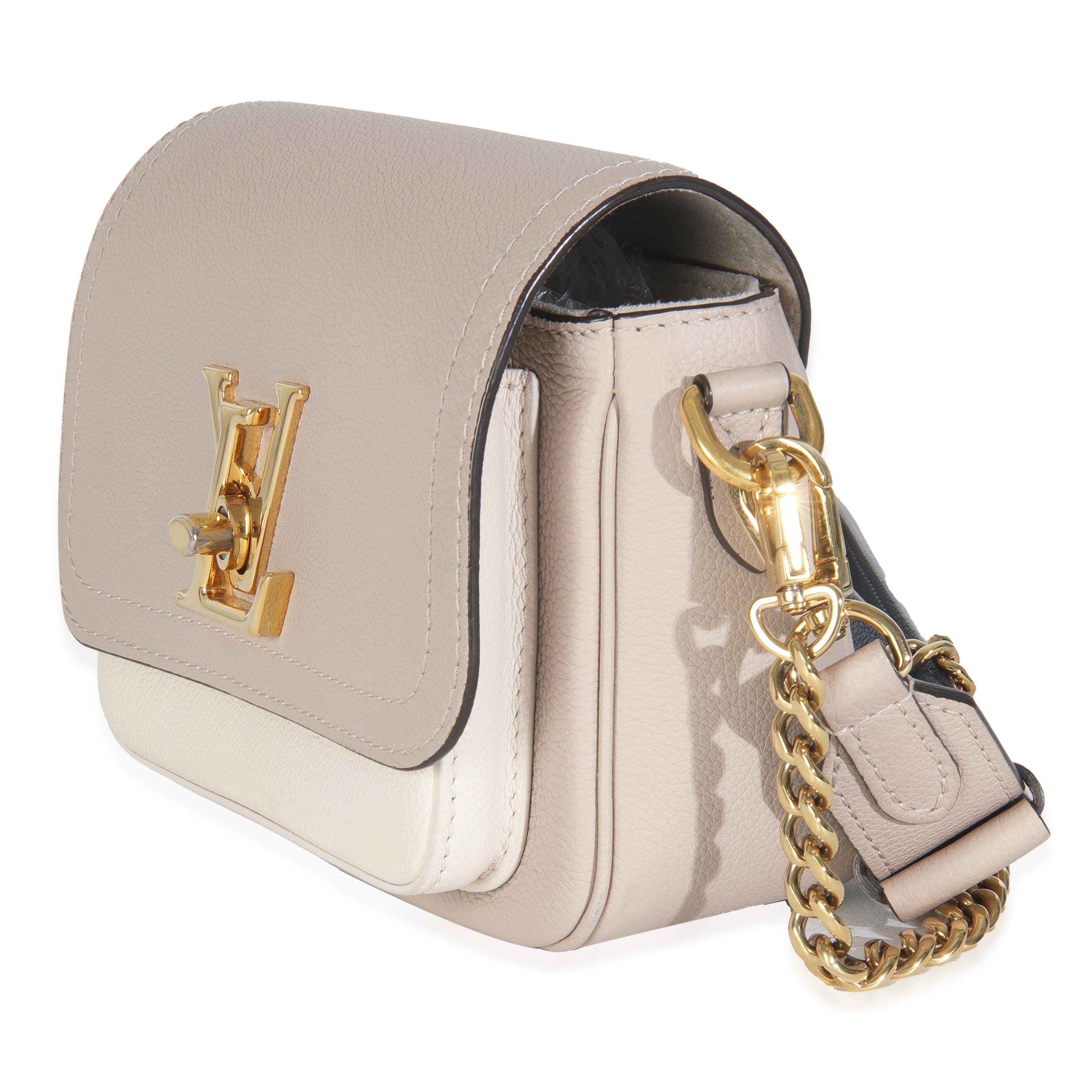 Louis Vuitton Greige Genarbtes Kalbsleder Lockme Tender (Beige) im Angebot
