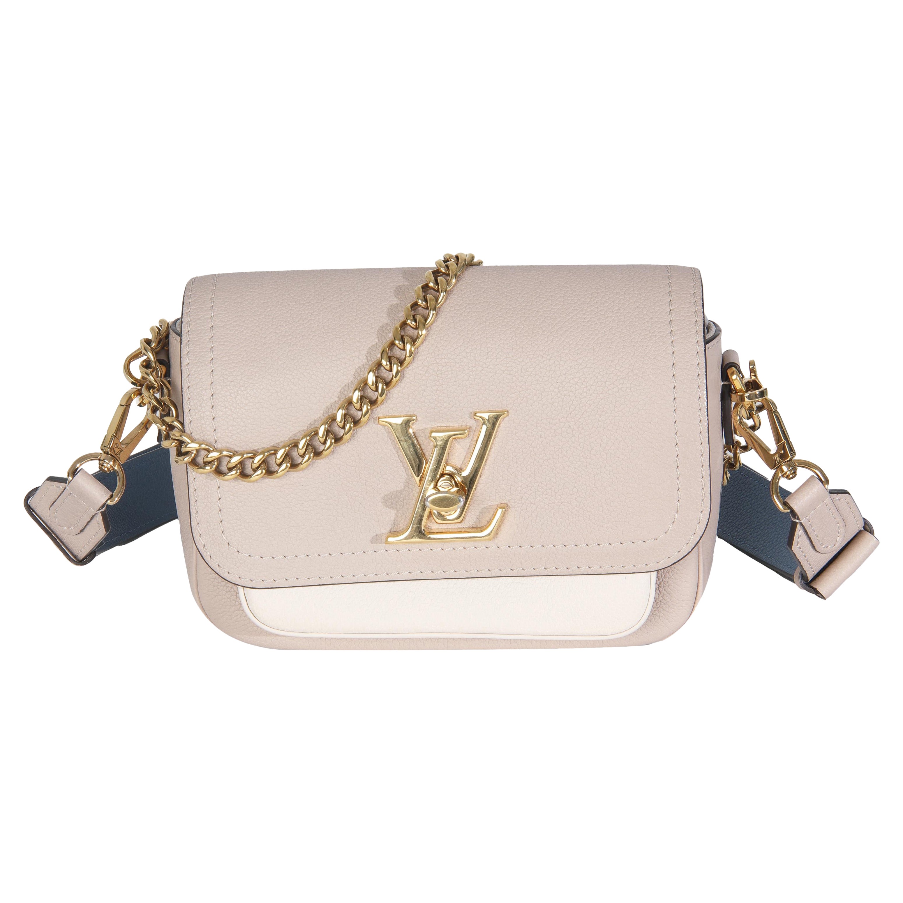 Louis Vuitton Greige Genarbtes Kalbsleder Lockme Tender im Angebot