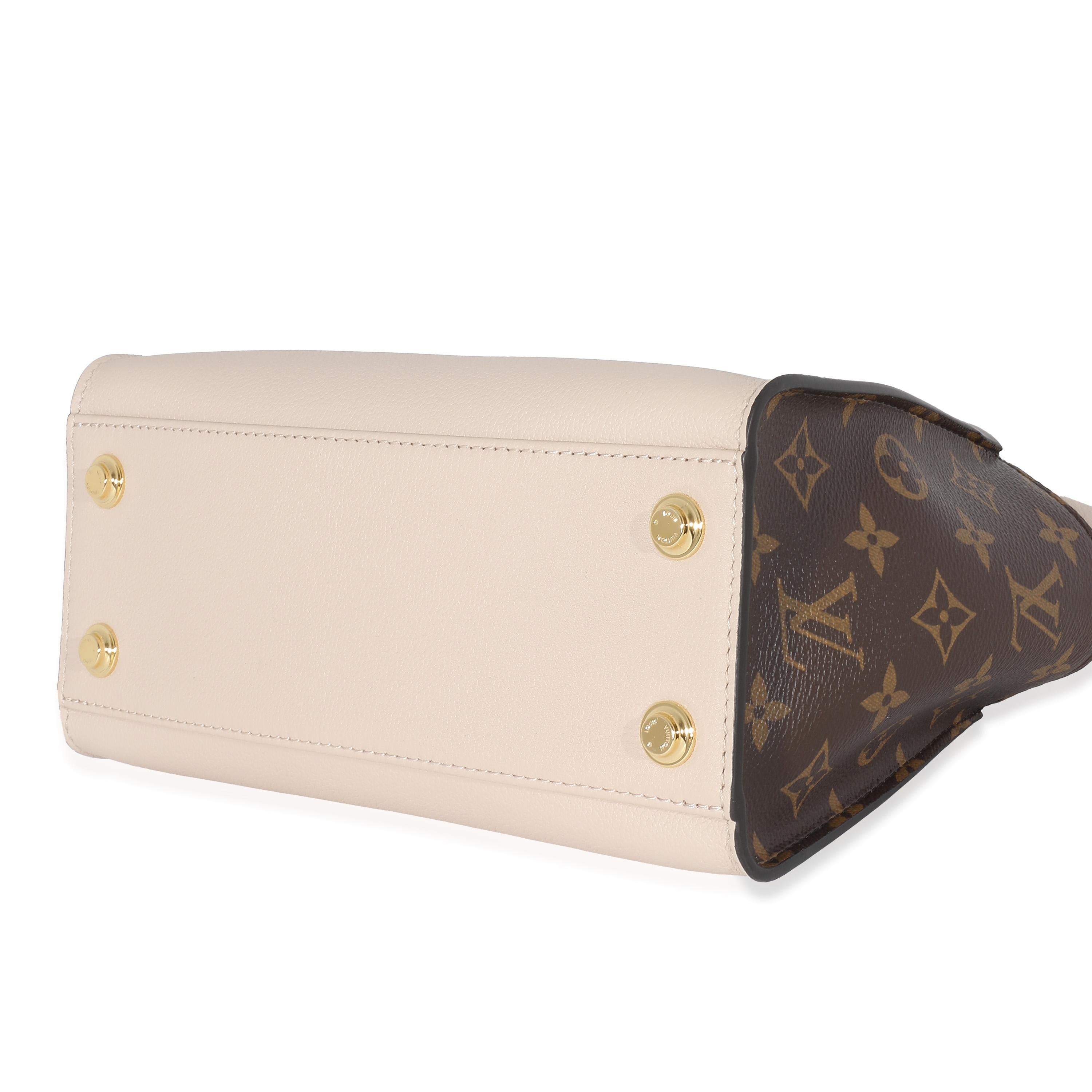 Louis Vuitton Greige Leather Monogram Canvas On My Side PM 1