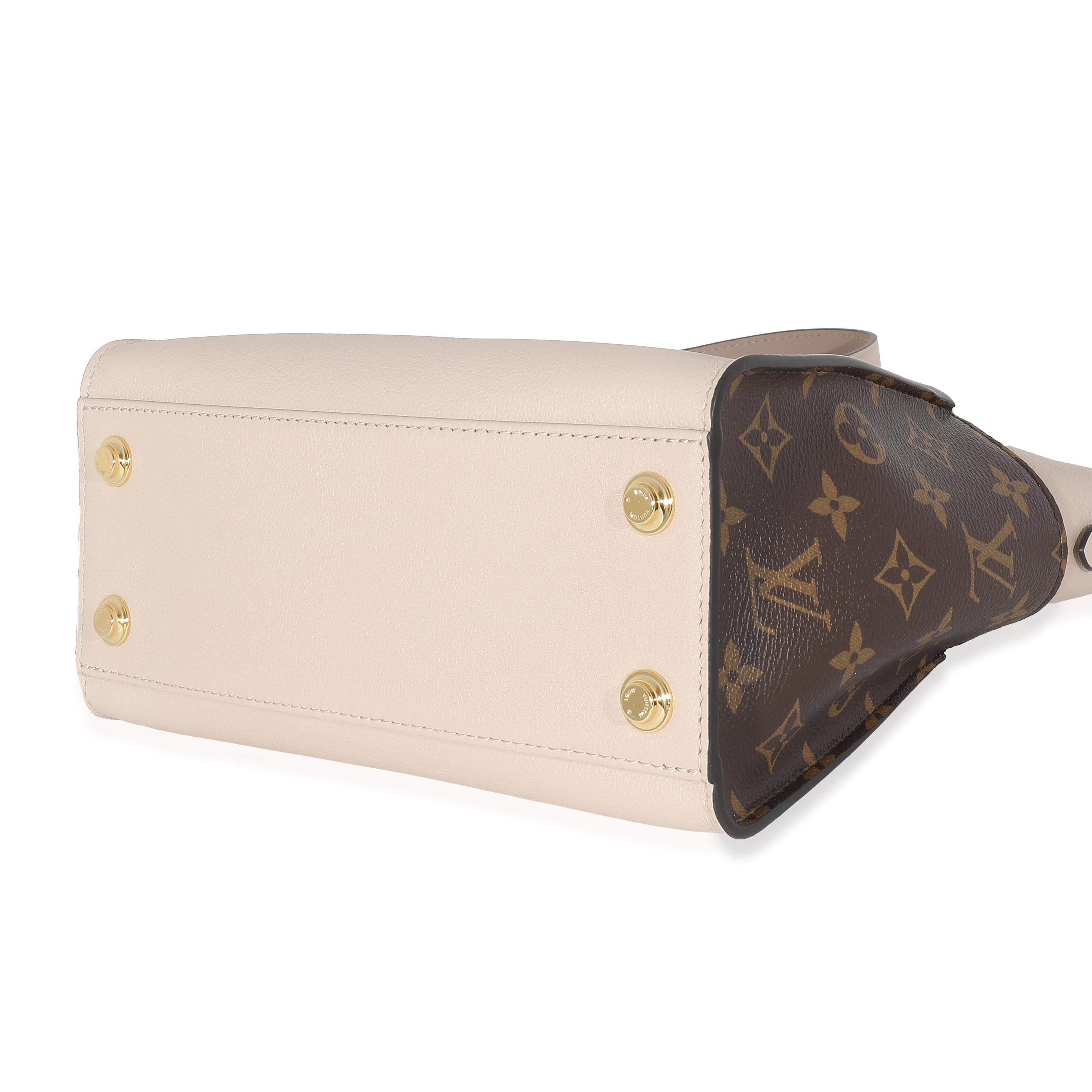 Louis Vuitton Greige Leather Monogram Canvas On My Side PM 2