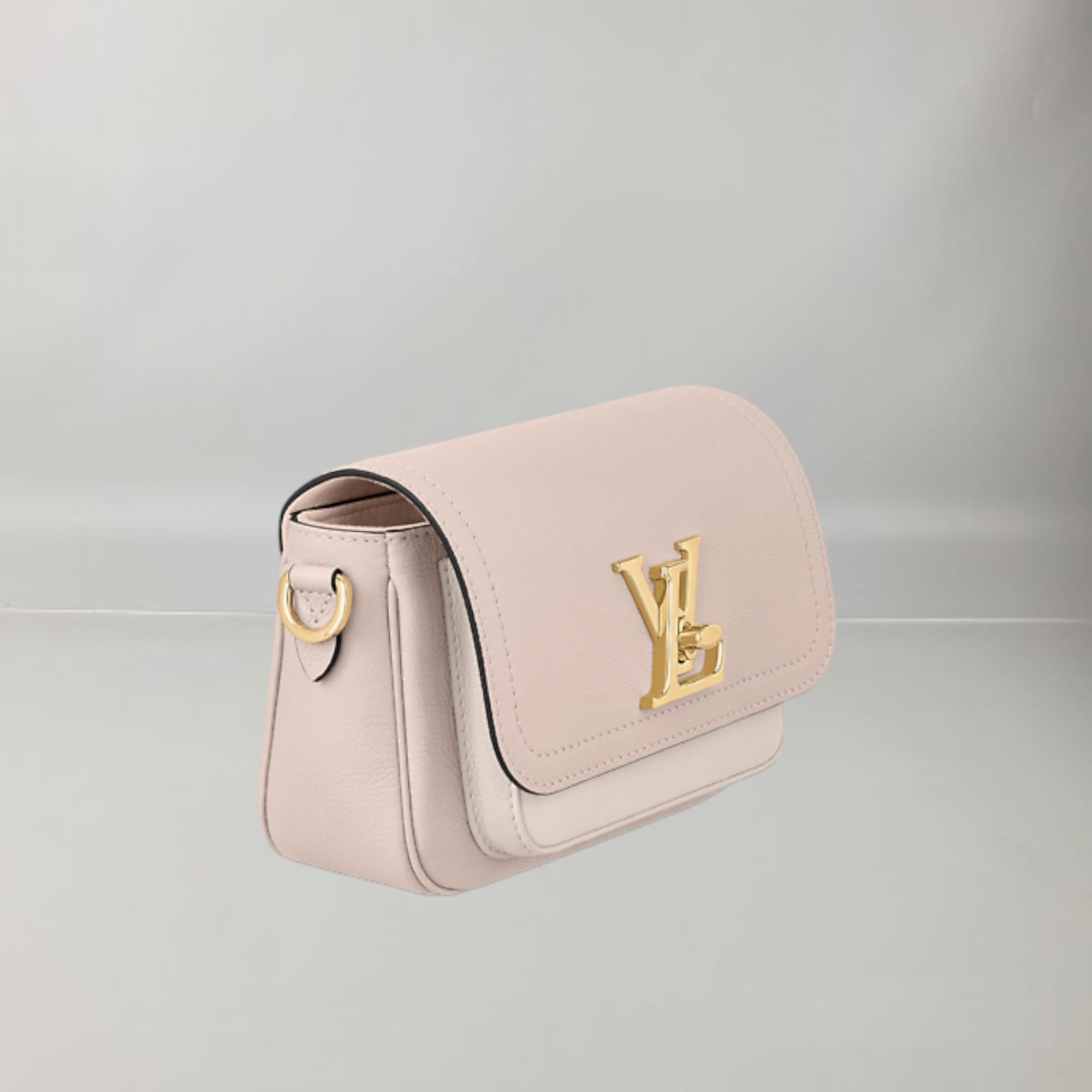 LOUIS VUITTON Rose Silk Quartz Calla leather POCHETTE MYLOCKME Bag at  1stDibs