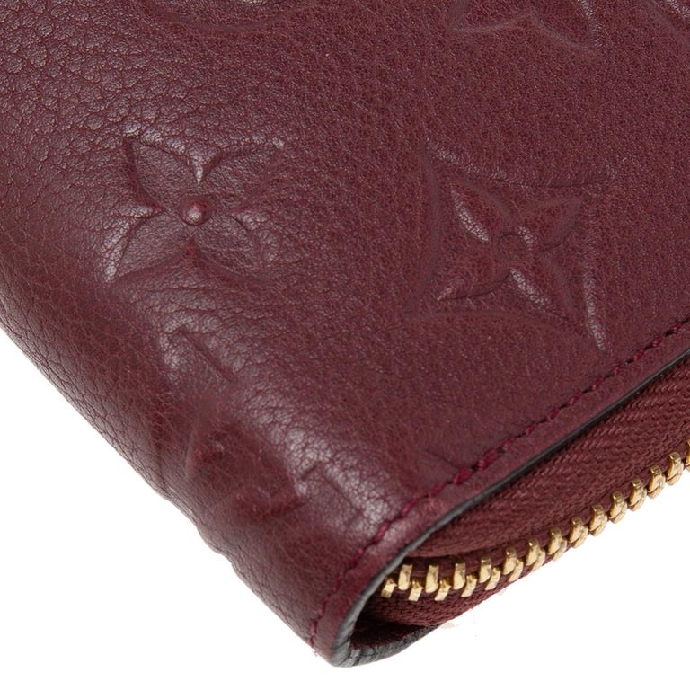 Louis Vuitton Grenat Monogram Empreinte Leather Secret Continental Wallet  For Sale at 1stDibs