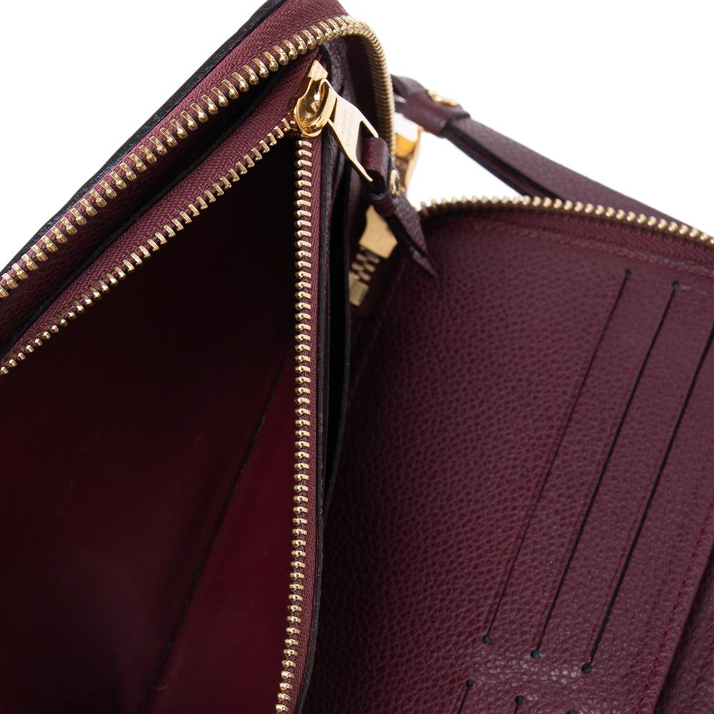 Louis Vuitton Grenat Monogram Empreinte Leather Secret Continental Wallet In Good Condition In Dubai, Al Qouz 2