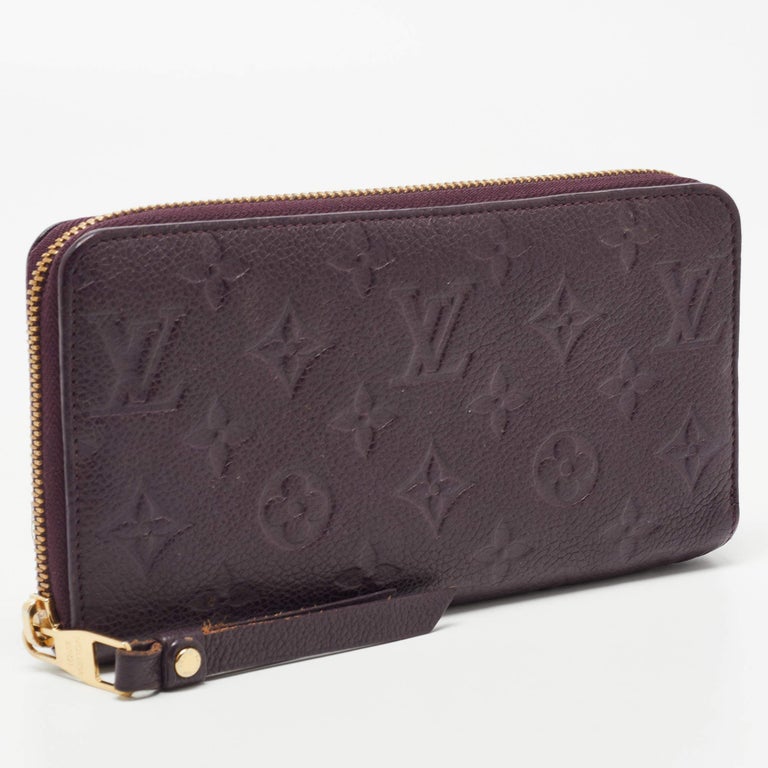 Brown Louis Vuitton Monogram Empreinte Zippy Wallet