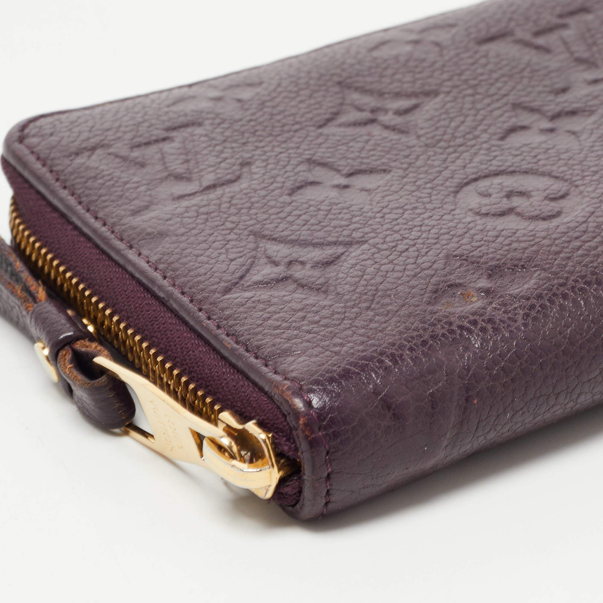 Louis Vuitton Grenat Monogram Empreinte Leather Zippy Wallet 3