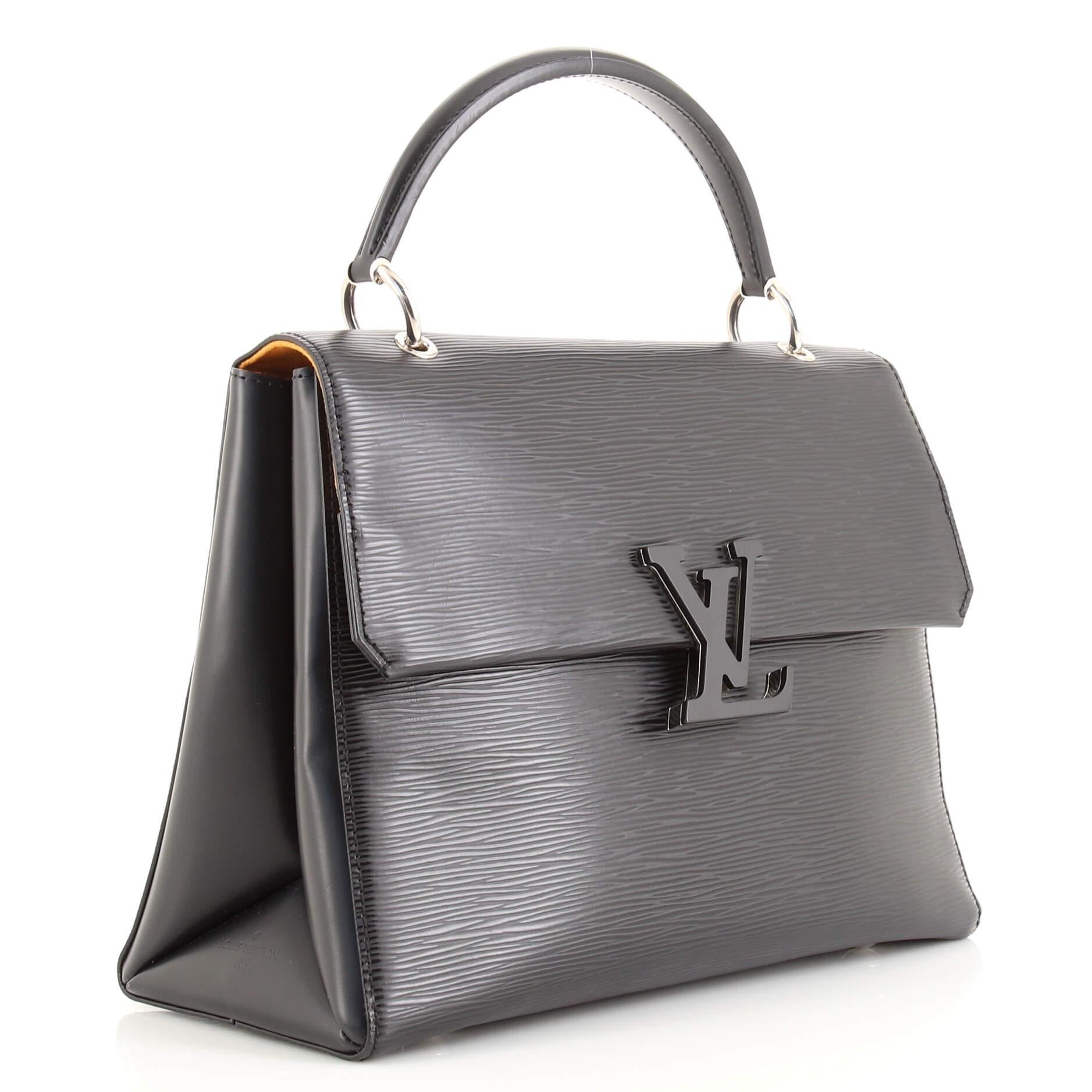 Louis Vuitton Black Epi Leather Grenelle MM Tote For Sale at 1stDibs