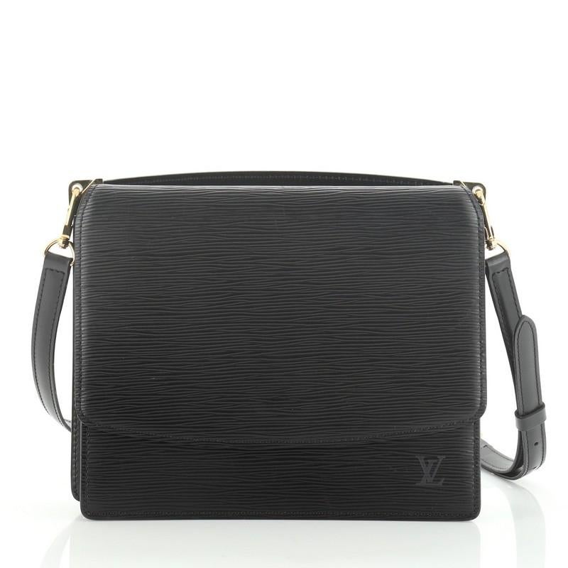 Black Louis Vuitton Grenelle Shoulder Bag Epi Leather Small