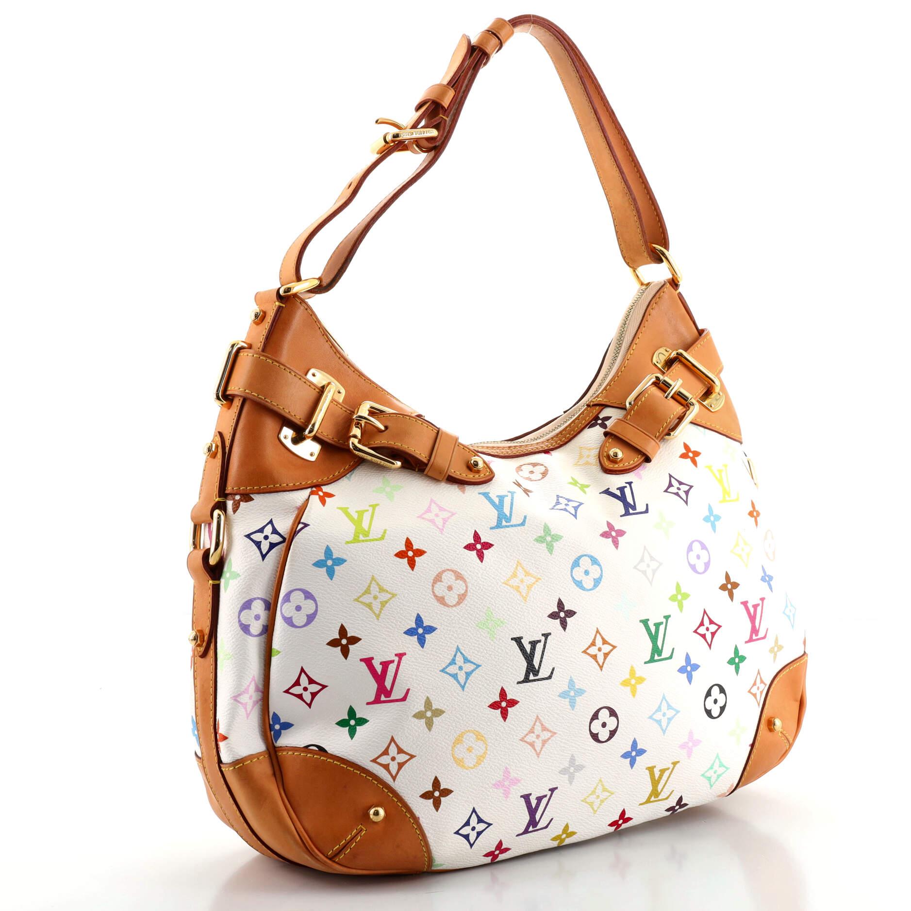 Authentic Louis Vuitton Multicolor White Greta Handbag LIMITED EDITION.