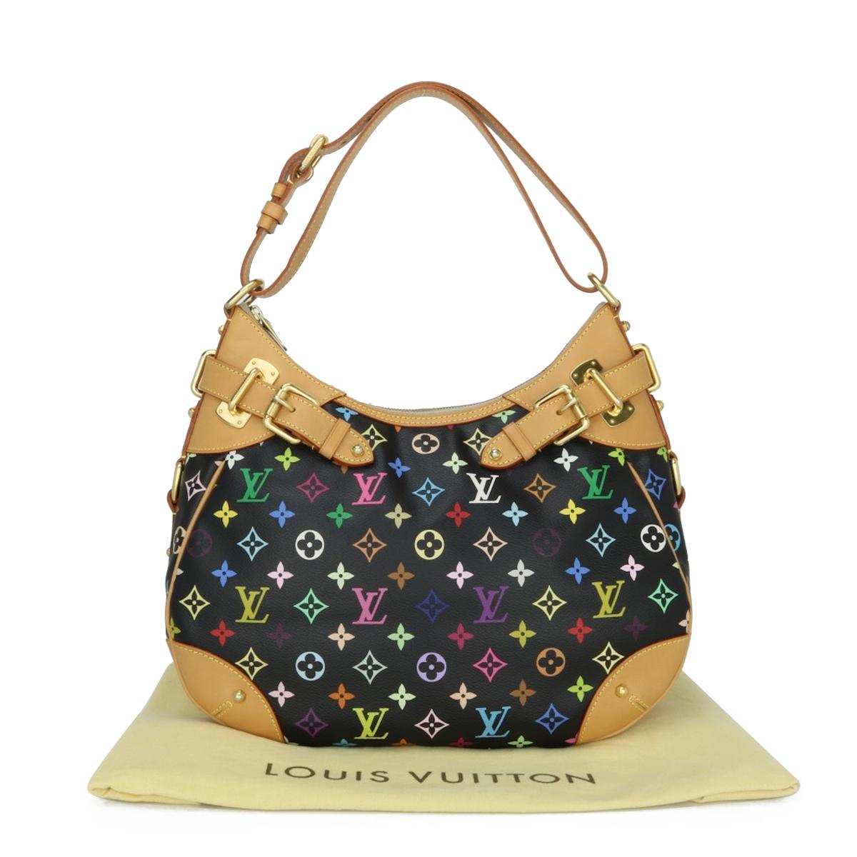 Louis Vuitton Greta Noir Shoulder Bag in Monogram Multicolore Gold Hardware 2008 15