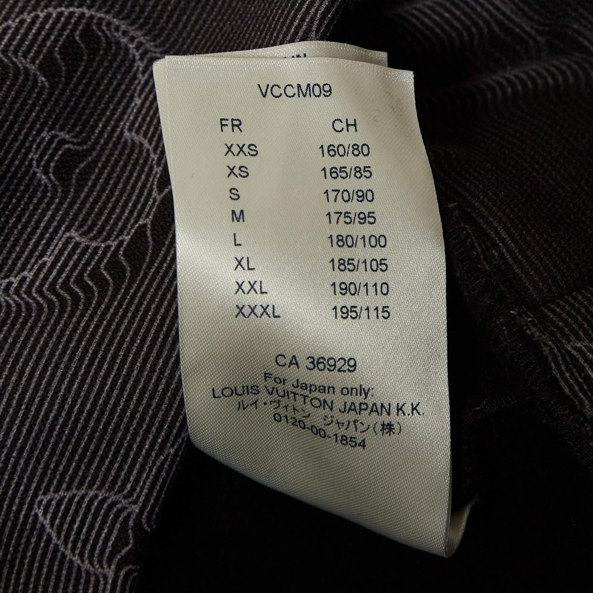 Louis Vuitton Grey 3D Monogram Cotton Knit Hoodie M 1