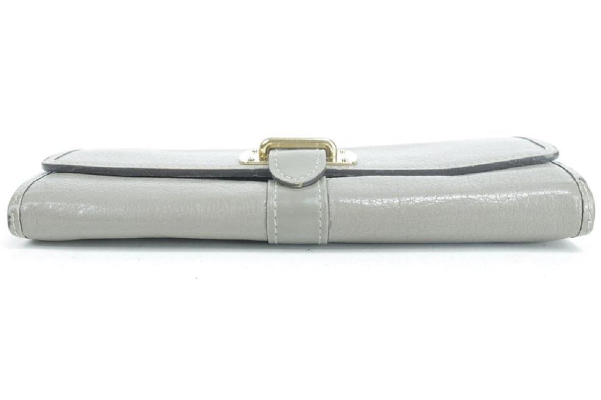 Louis Vuitton Grey 3lk0120 Verone Suhali Leather Bifold Flap Belt Wallet 4