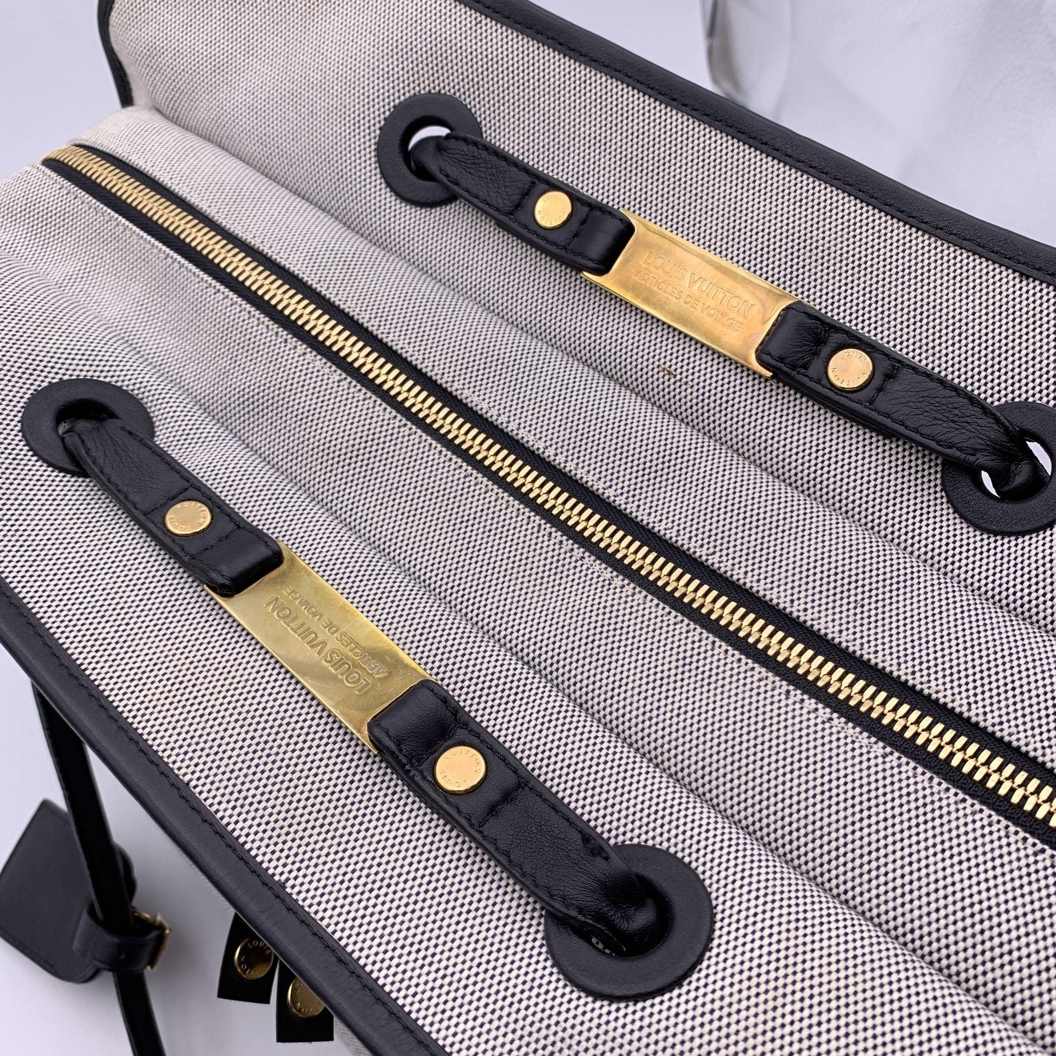 Louis Vuitton Grey and Black Canvas Articles De Voyage ToteBag 2
