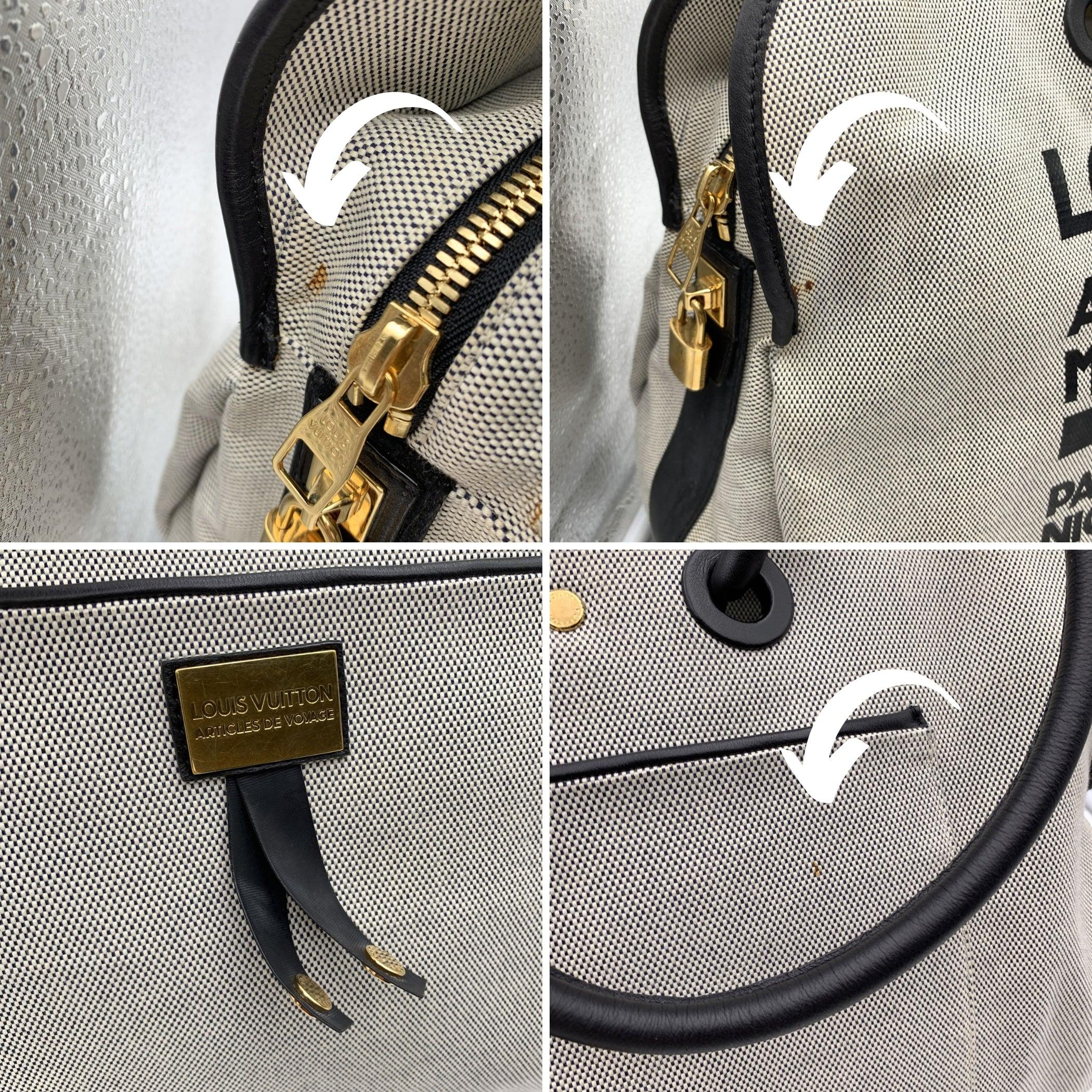 Louis Vuitton Grey and Black Canvas Articles De Voyage ToteBag 3