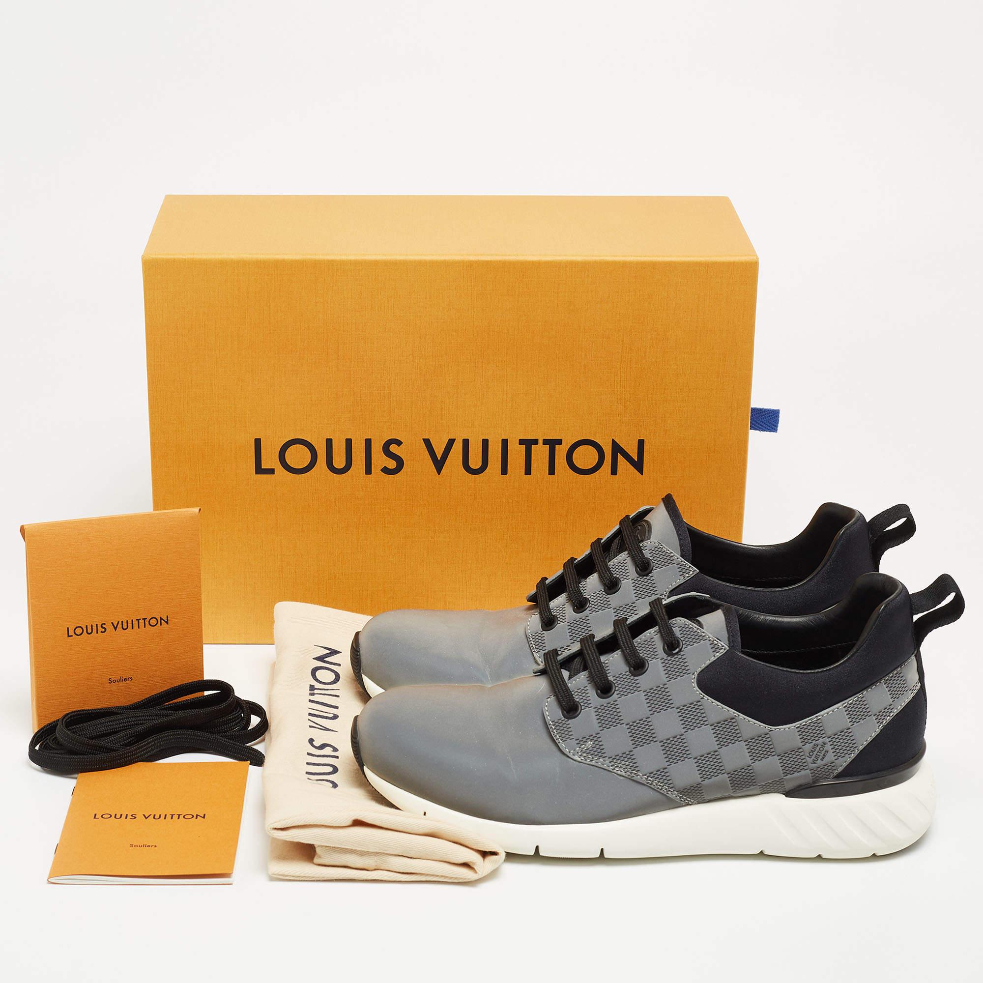 Louis Vuitton Grey/Black Fabric Fastlane Low Top Sneakers Size 39 4