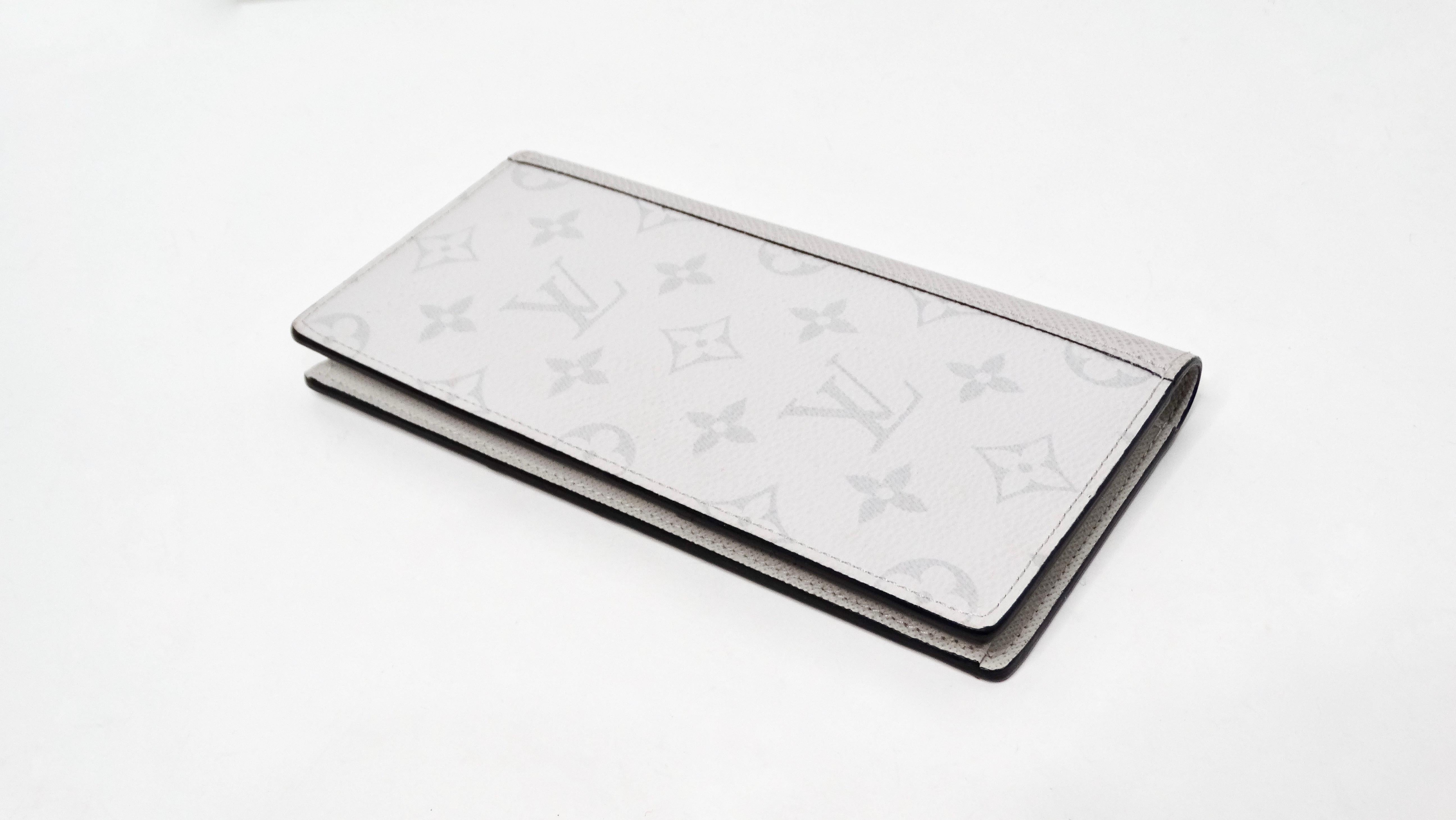 Gray Louis Vuitton Grey Brazza Monogram Canvas Leather Wallet For Sale