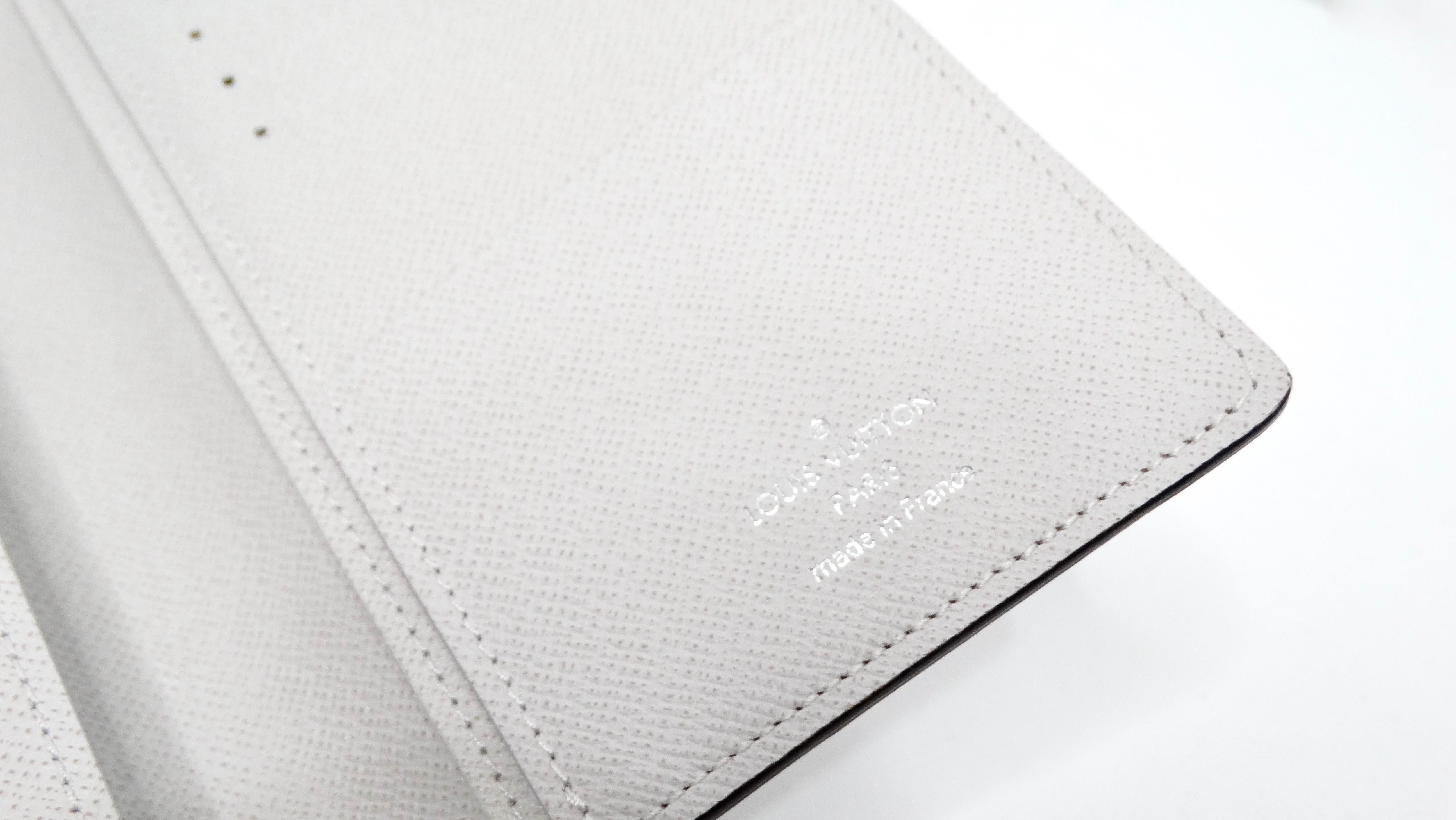 Louis Vuitton Grey Brazza Monogram Canvas Leather Wallet For Sale 3