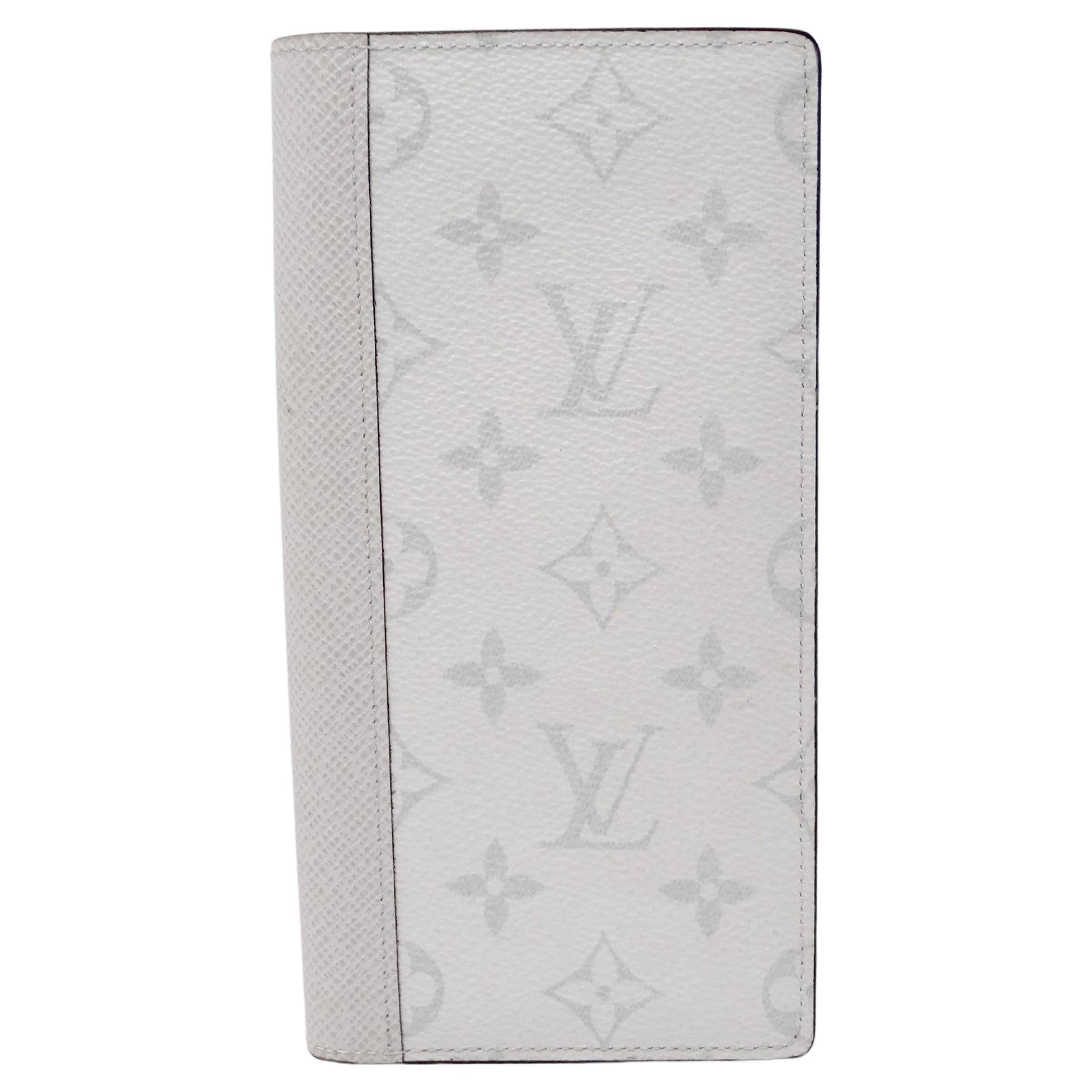 Louis Vuitton Grey Brazza Monogram Canvas Leather Wallet For Sale