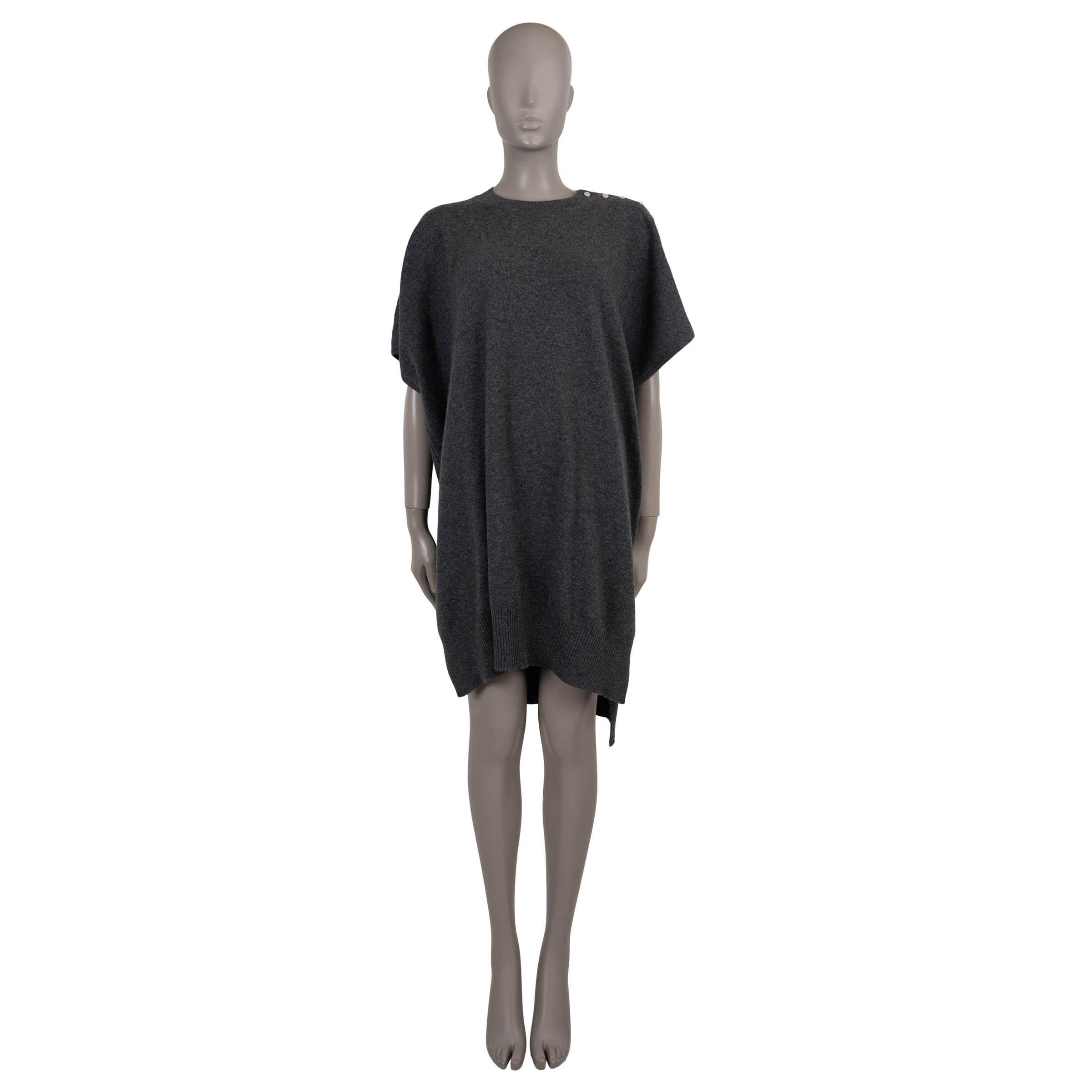 LOUIS VUITTON grigio cashmere 2017 Abito in maglia con collo abbottonato L.L.A. In condizioni ottime in vendita a Zürich, CH