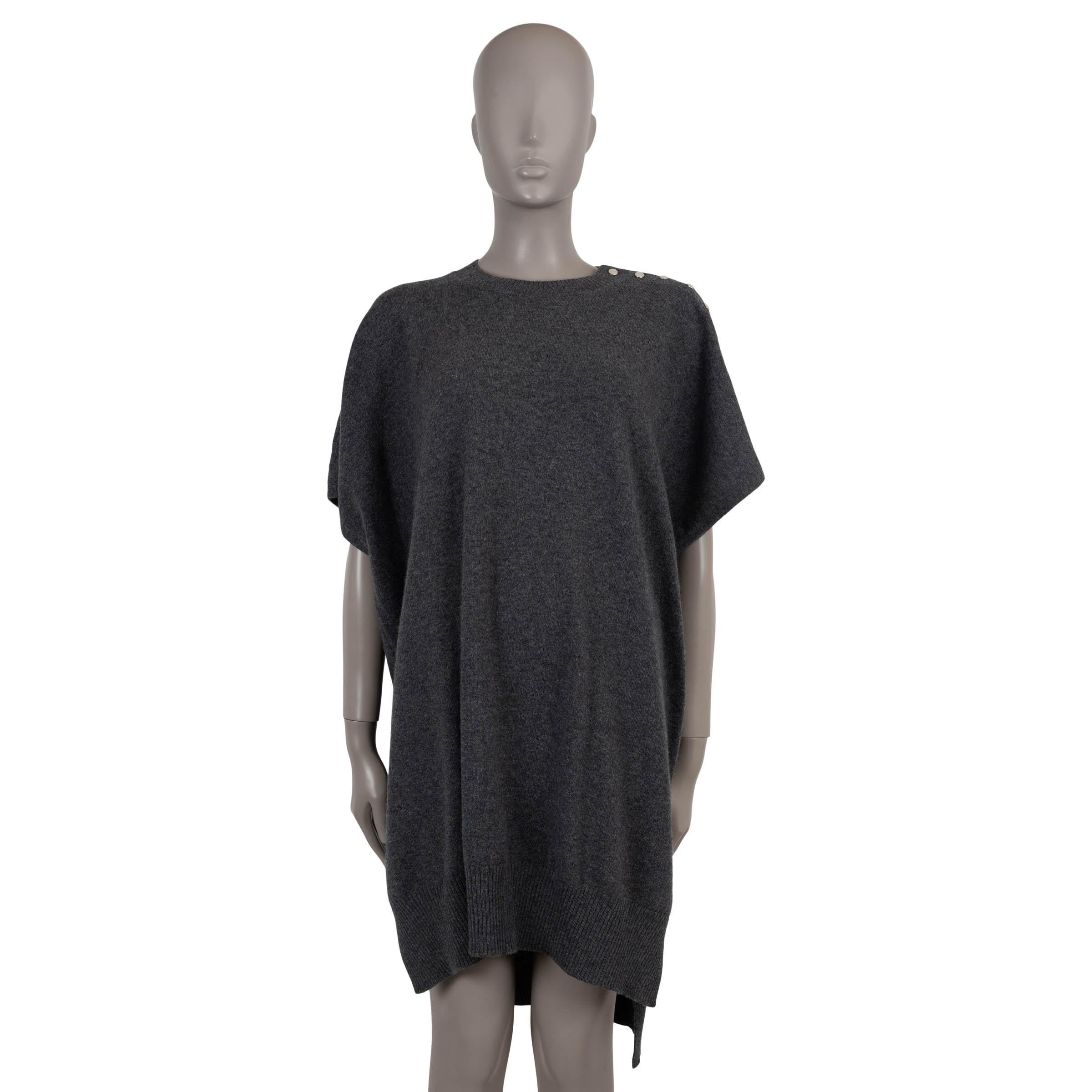 LOUIS VUITTON grigio cashmere 2017 Abito in maglia con collo abbottonato L.L.A. in vendita