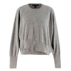 Louis Vuitton Grey Cashmere Asymmetric Jumper SIZE S