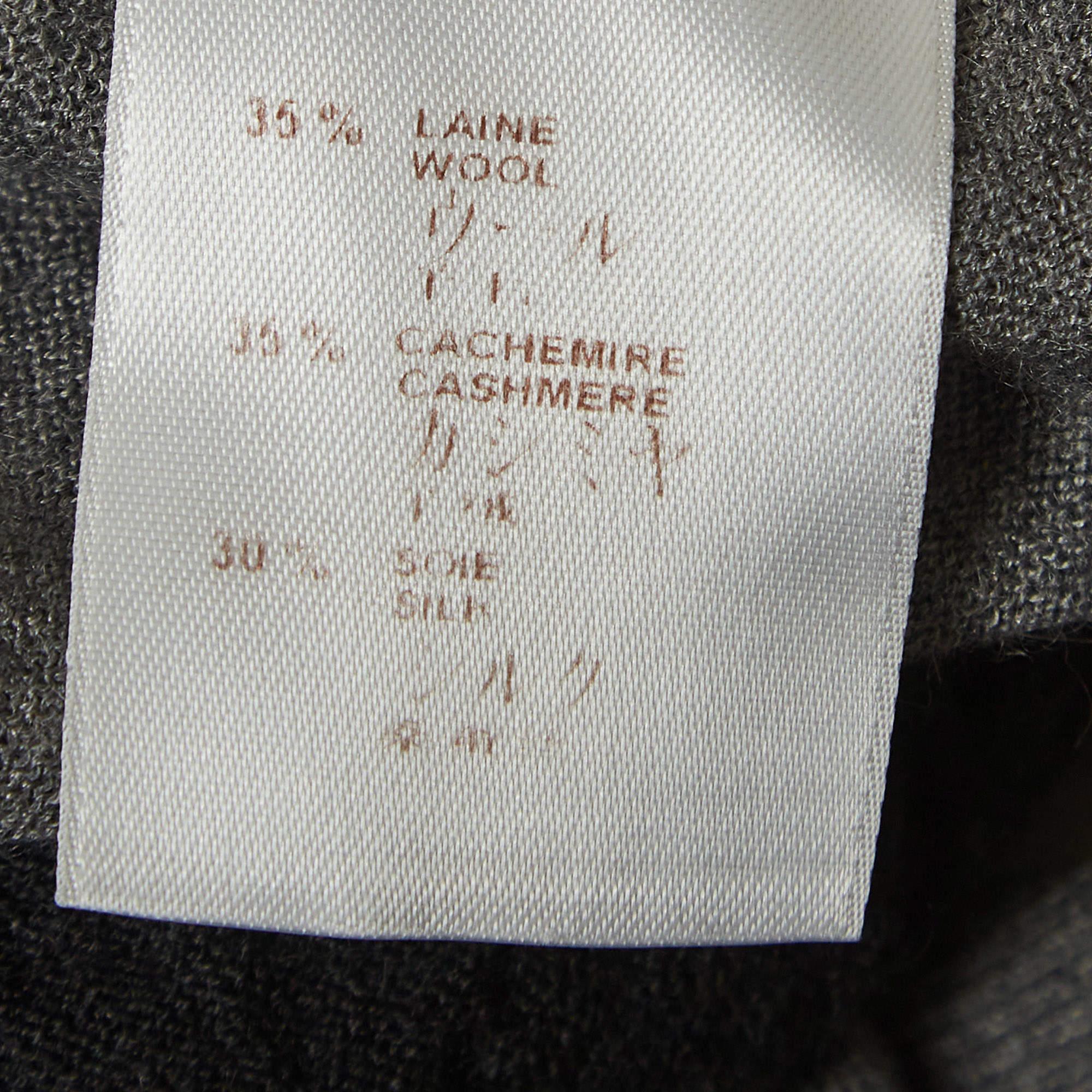 Women's Louis Vuitton Grey Cashmere & Silk Knit Buttoned Cardigan S