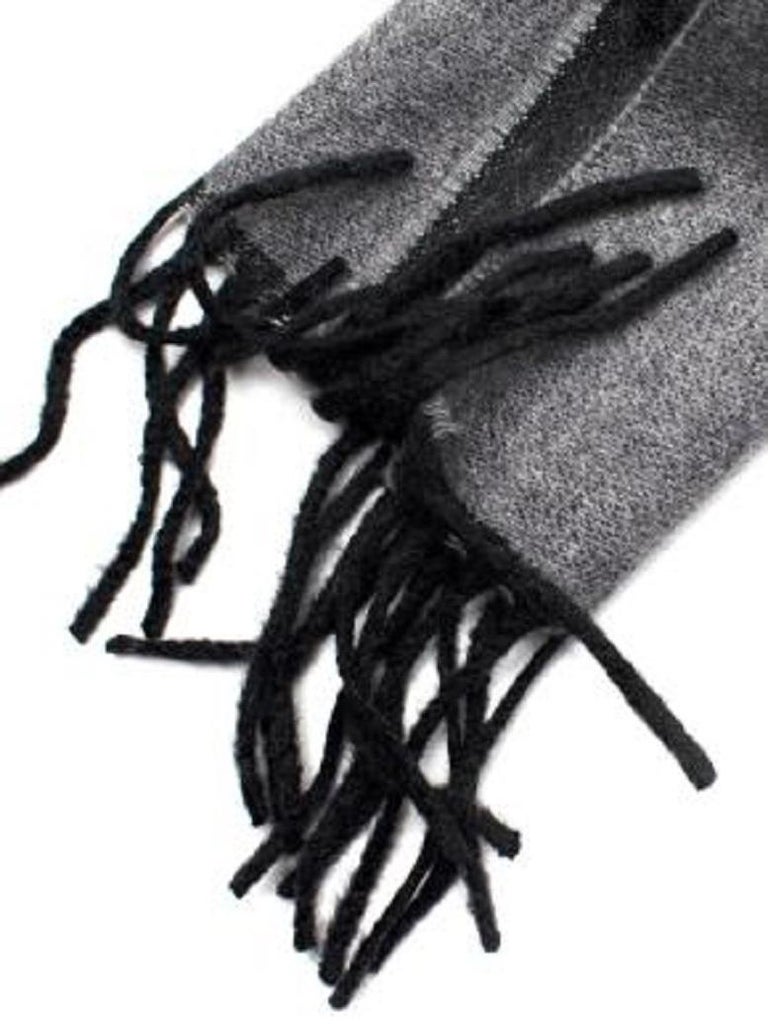 Louis Vuitton Monogram Gradient Scarf Black Wool