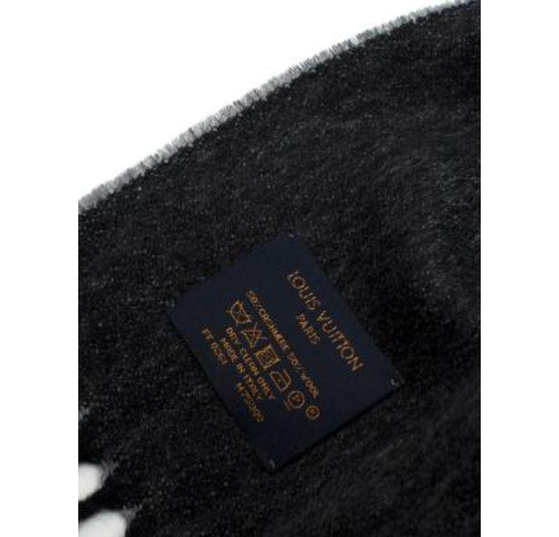 Louis Vuitton Grey Cashmere & Wool Monogram Gradient Scarf 2