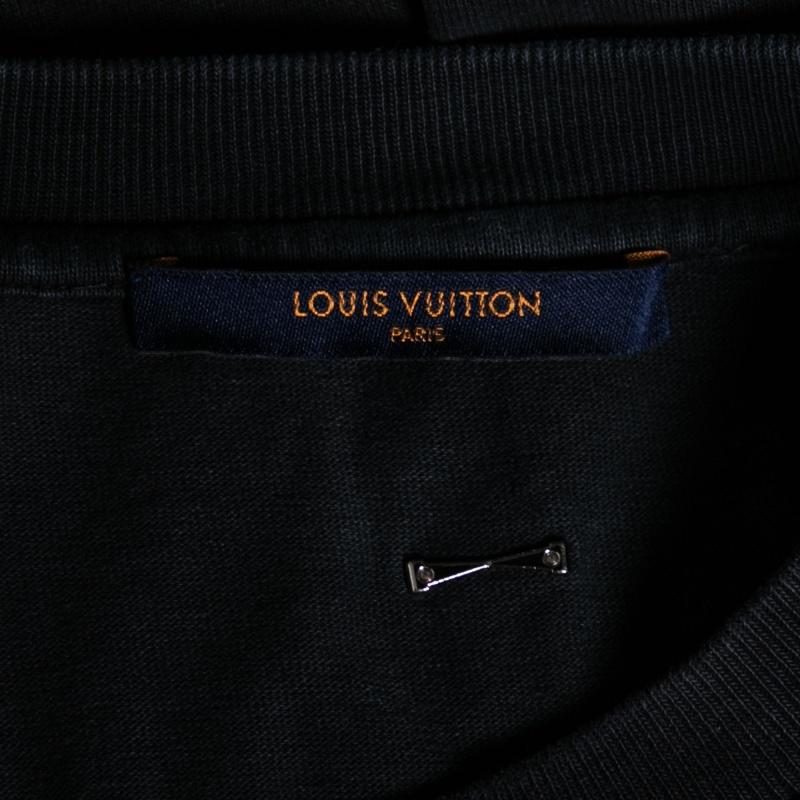 Black Louis Vuitton Grey Cotton Inside Out Short Sleeve Crew Neck T-Shirt S