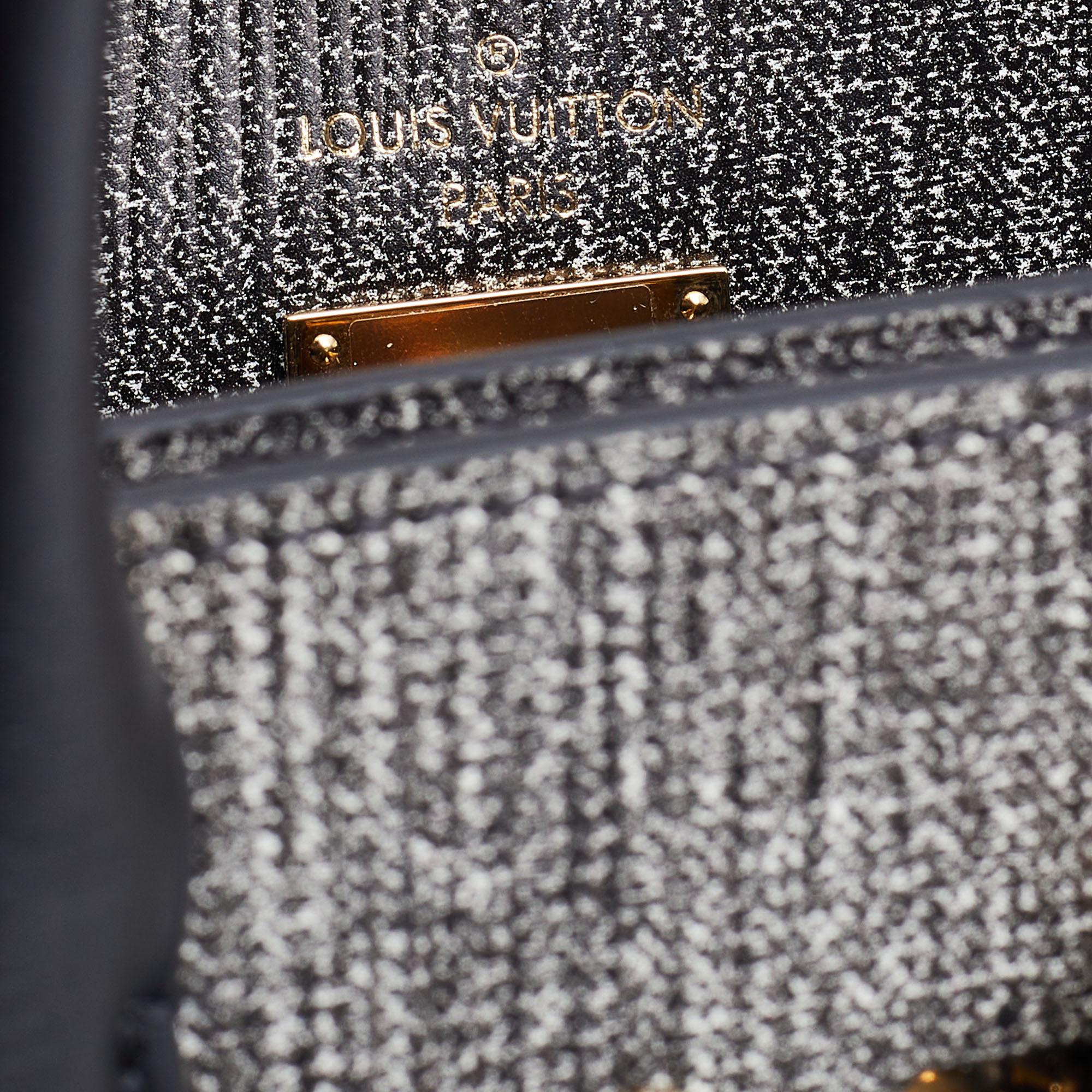 Graue Denim Epi Leder City Steamer MM Tasche von Louis Vuitton 8