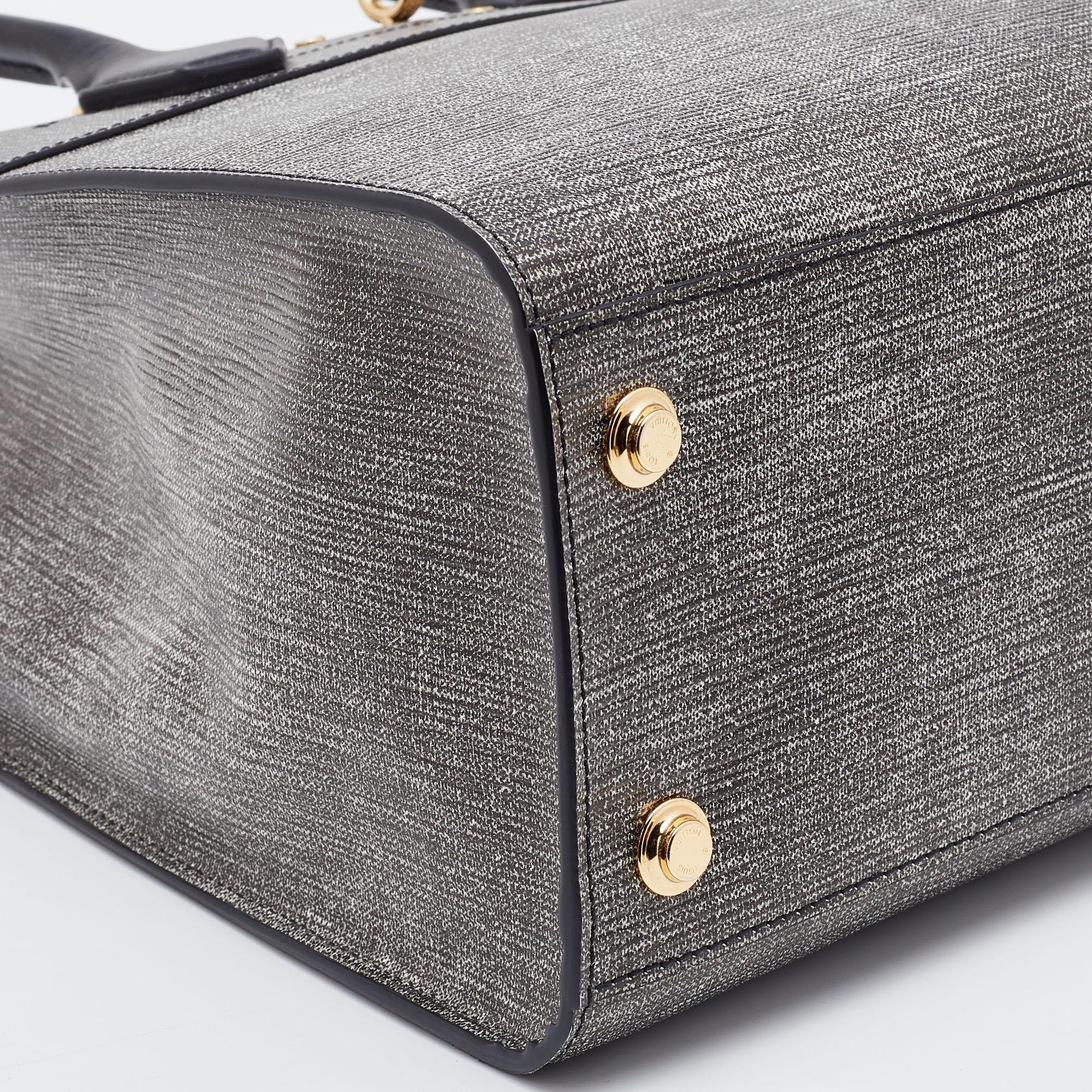 Louis Vuitton Grey Denim Epi Leather City Steamer MM Bag 3