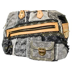 Louis Vuitton Grey Denim Monogram Patchwork Bowly Handbag circa 2007