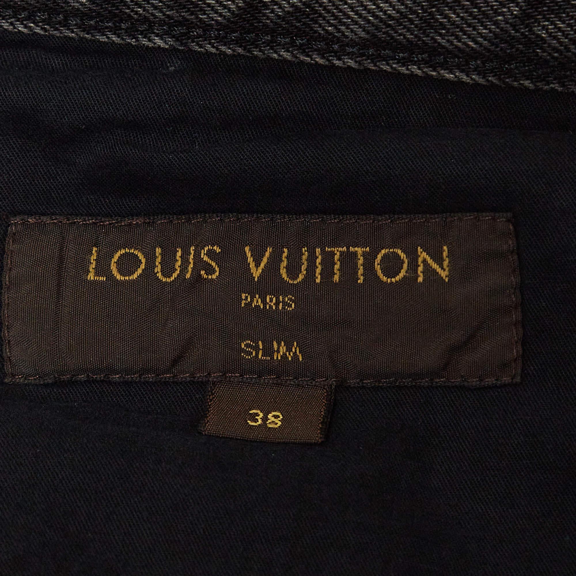Louis Vuitton Grey Denim Slim Fit Jeans XXL Waist 38'' In Good Condition For Sale In Dubai, Al Qouz 2