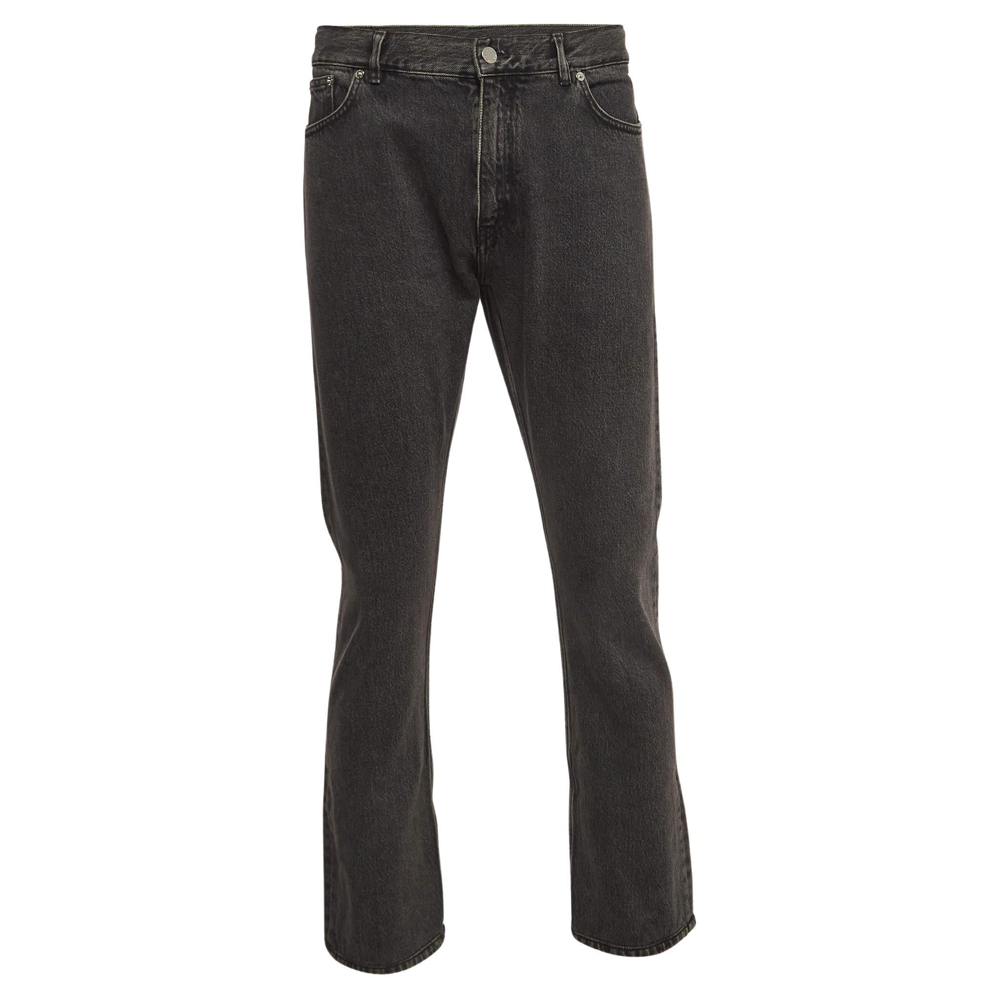 Louis Vuitton Grey Denim Slim Fit Jeans XXL Waist 38'' For Sale