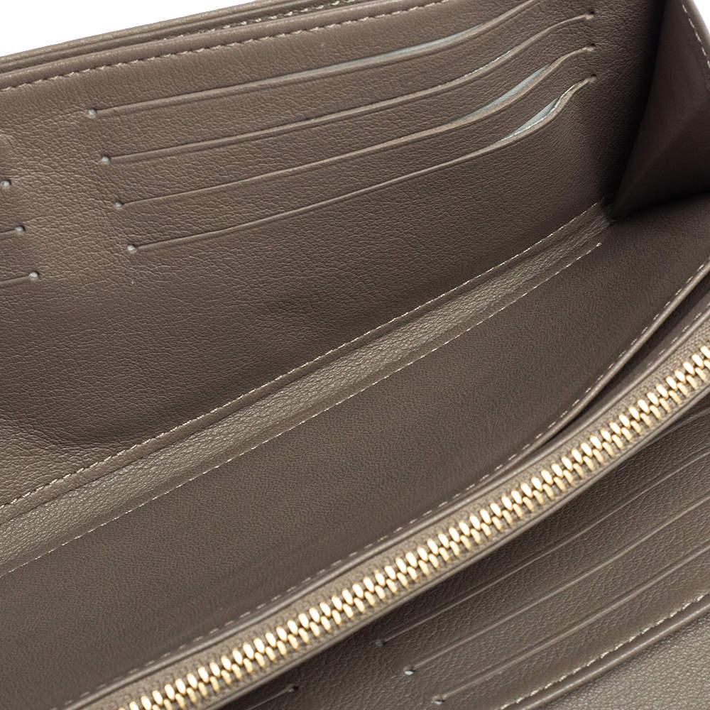Louis Vuitton Grey Ebene Monogram Mahina Leather Amelia Wallet 3