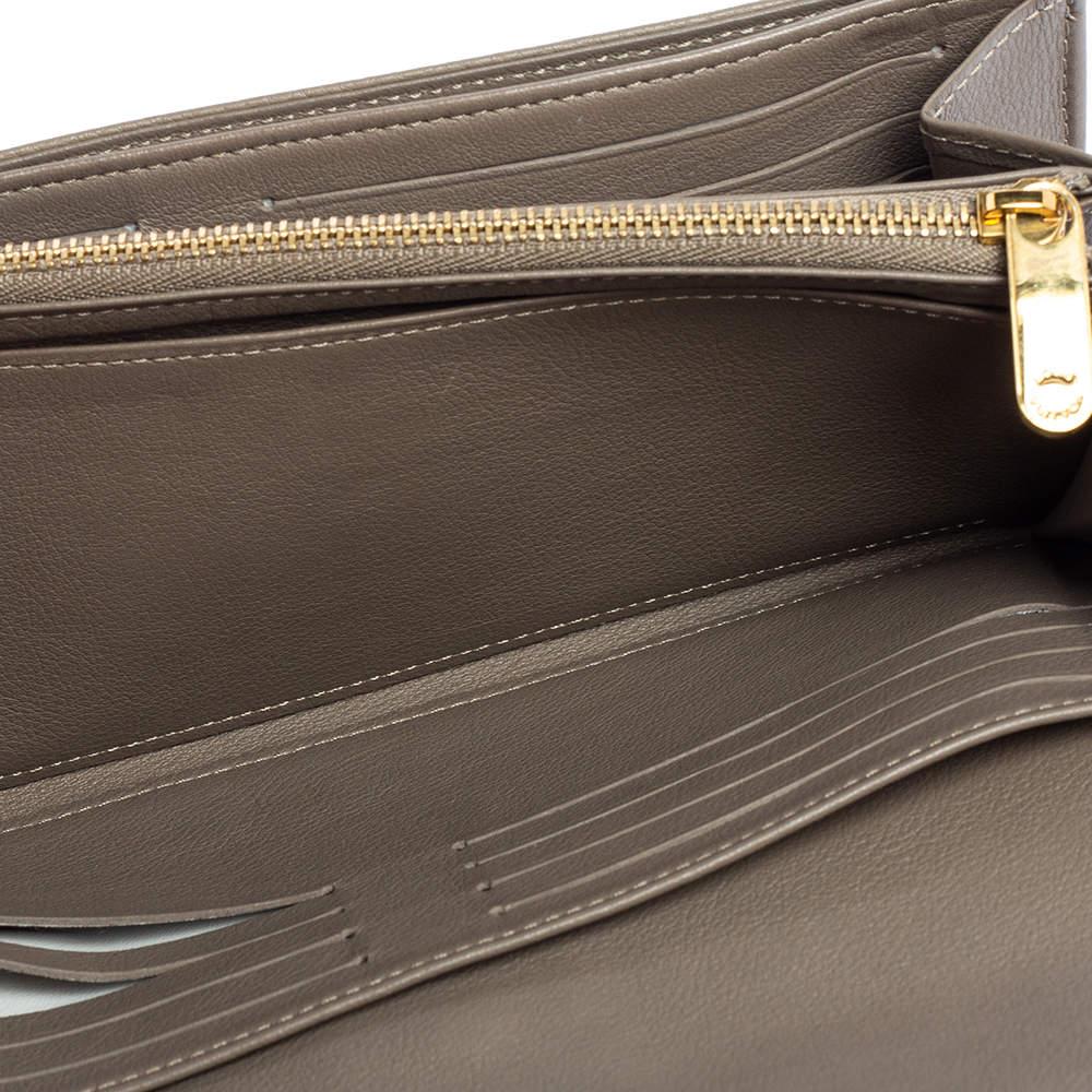 Louis Vuitton Grey Ebene Monogram Mahina Leather Amelia Wallet 4