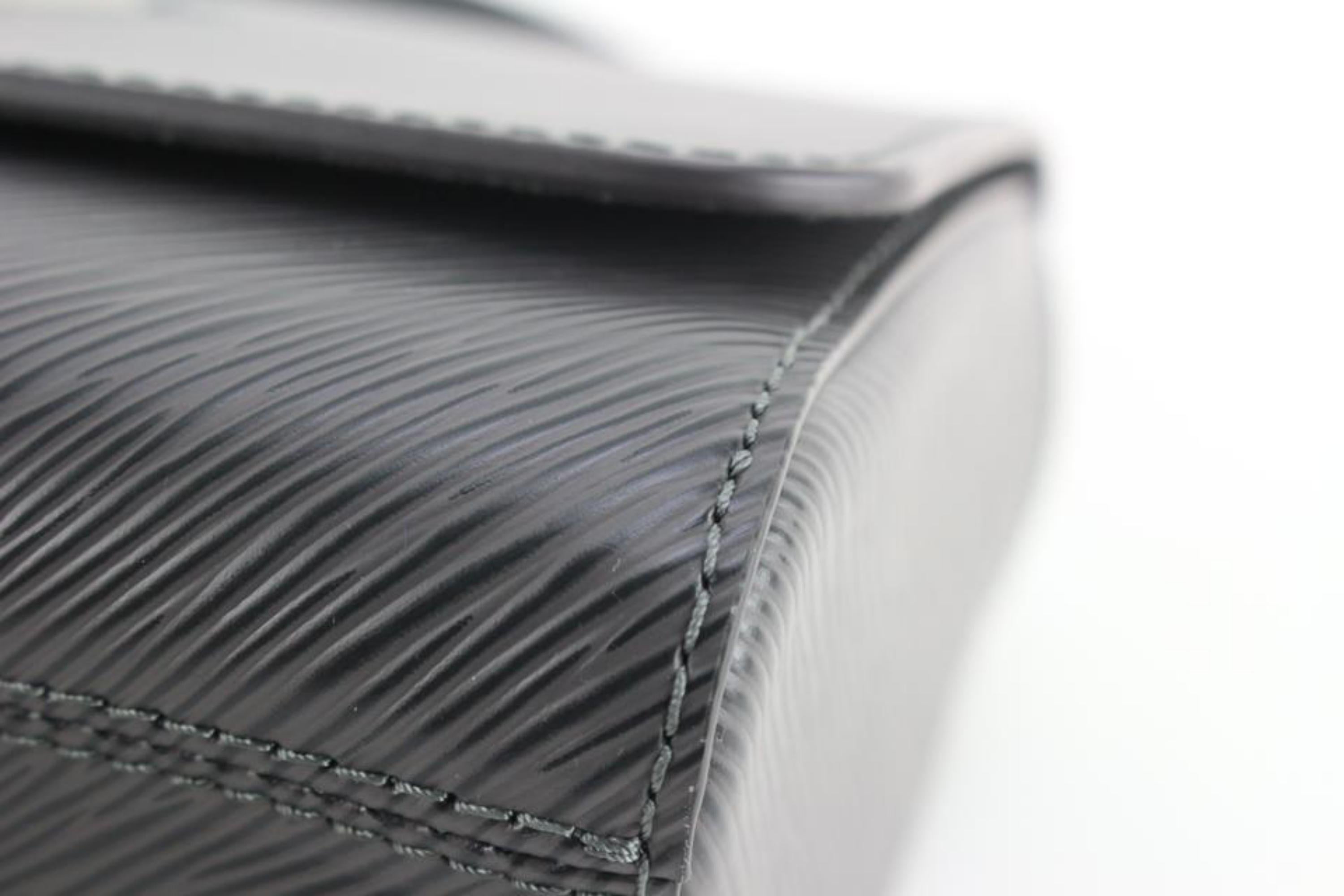 Gray Louis Vuitton Grey Etain Epi Leather Twist MM Crossbody Bag 24lk721s